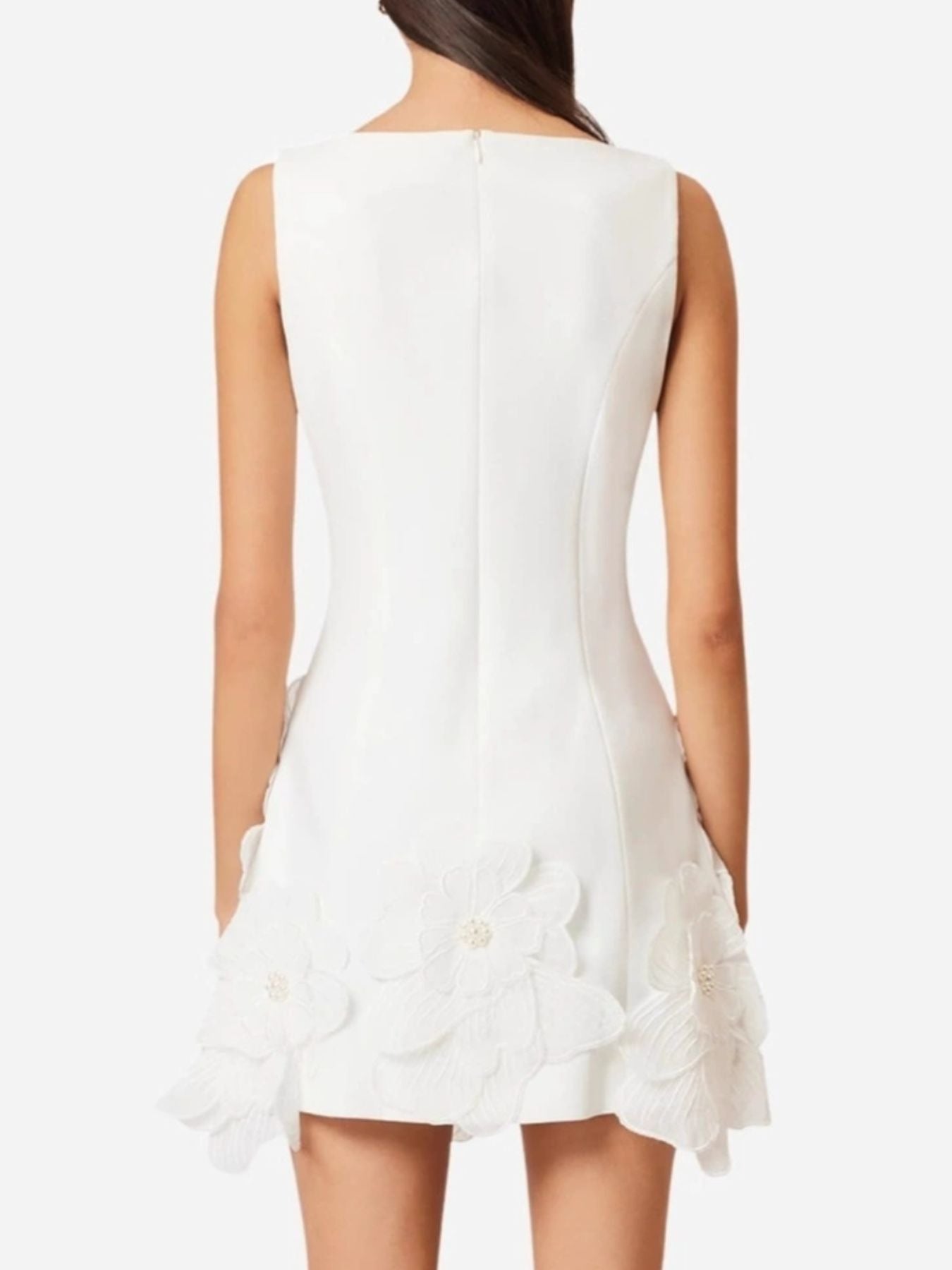 Flower Round Neck Sleeveless Dress