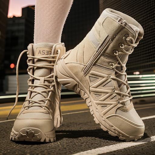 Breathable Leather Hiking Boots High-top Outdoor Climbing Shoes And Rugged Work Boots For The Wildernes