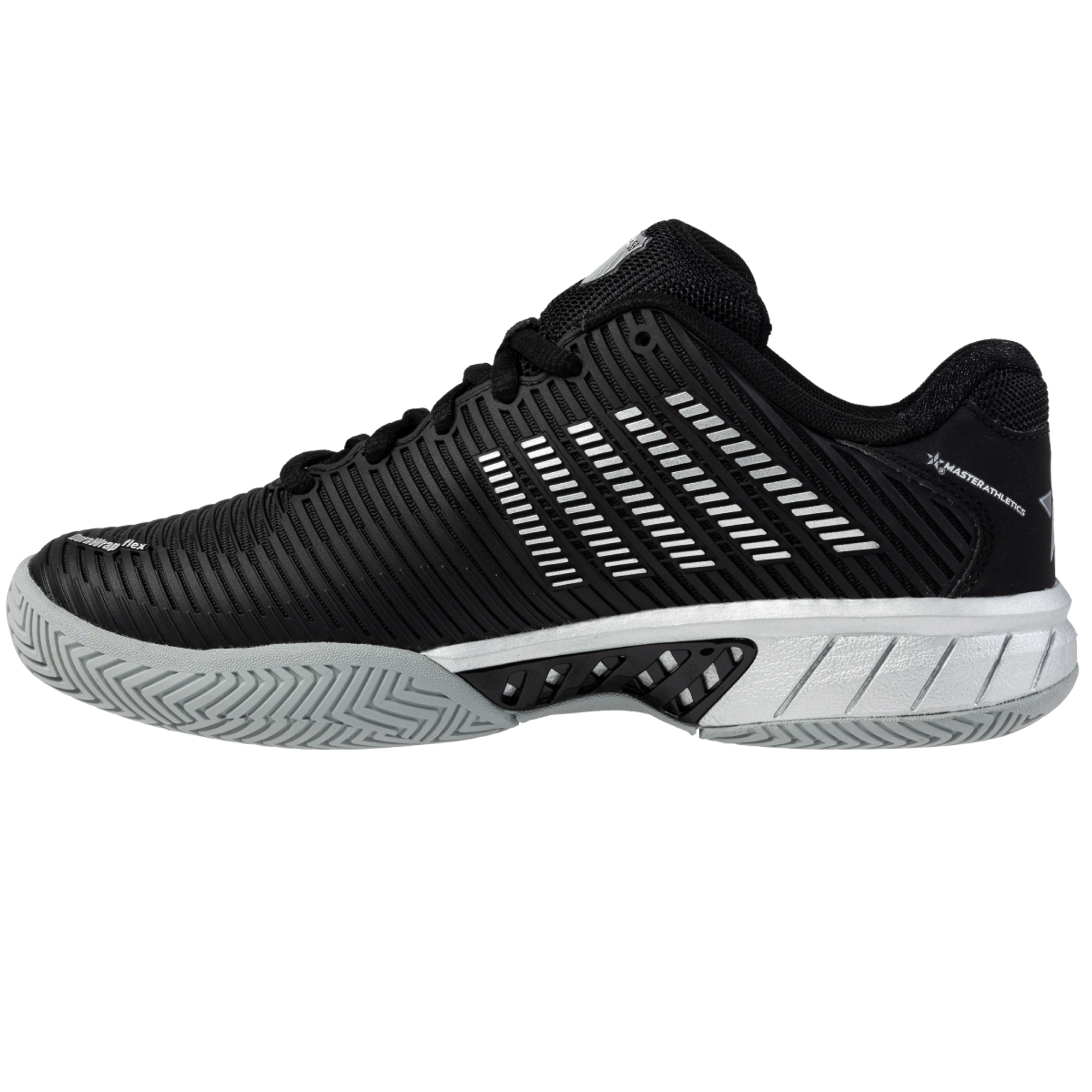 K-Swiss/Master Athletics Women's Hypercourt Express 2 Tennis Shoe (Black/Silver)