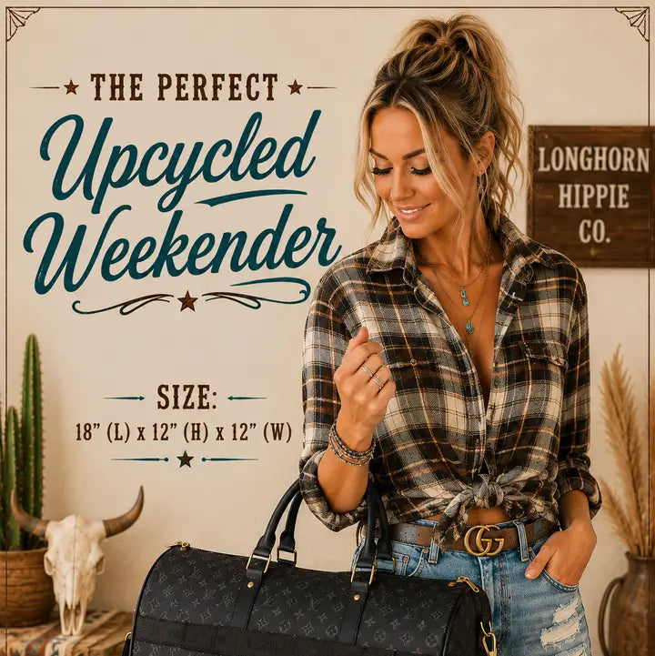Western Luxe Upcycled Weekender Bag