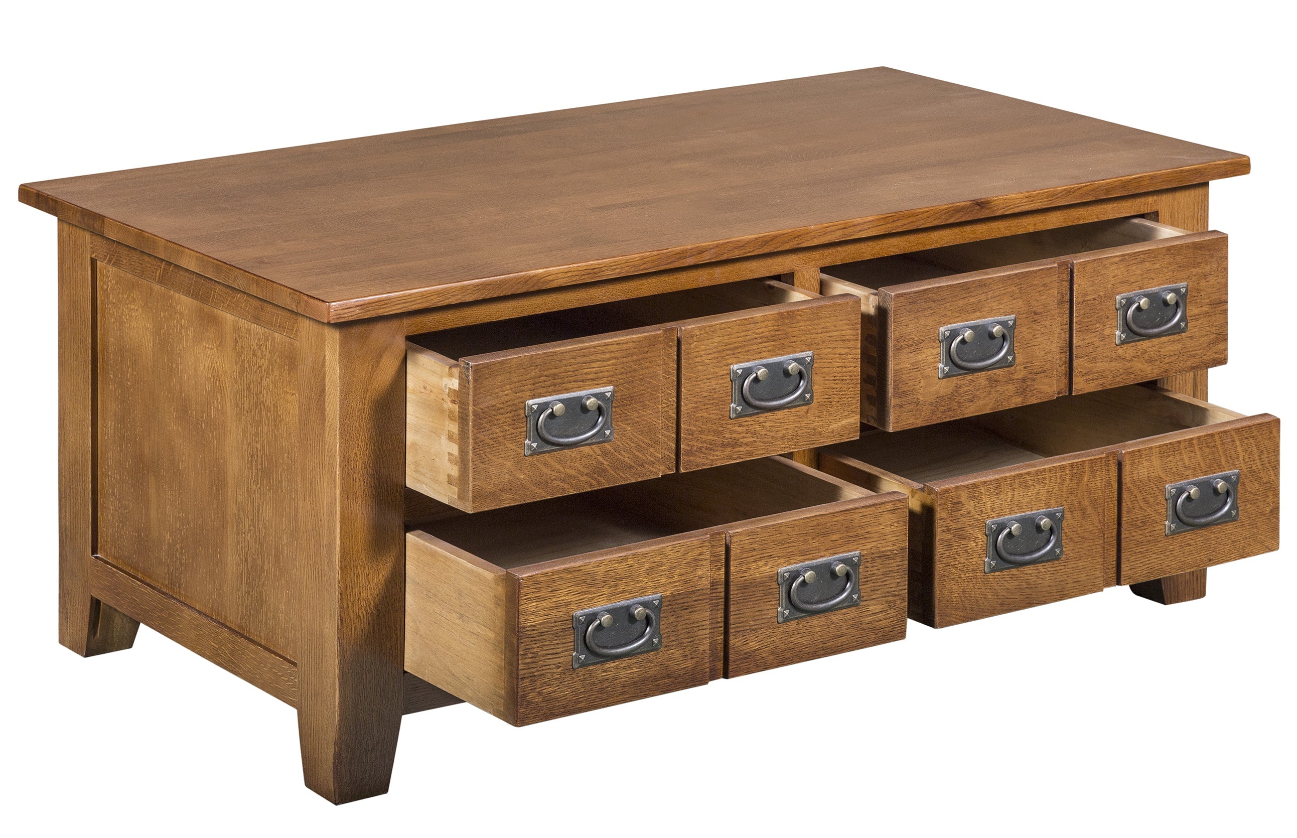 Mission 8 Drawer Coffee Table