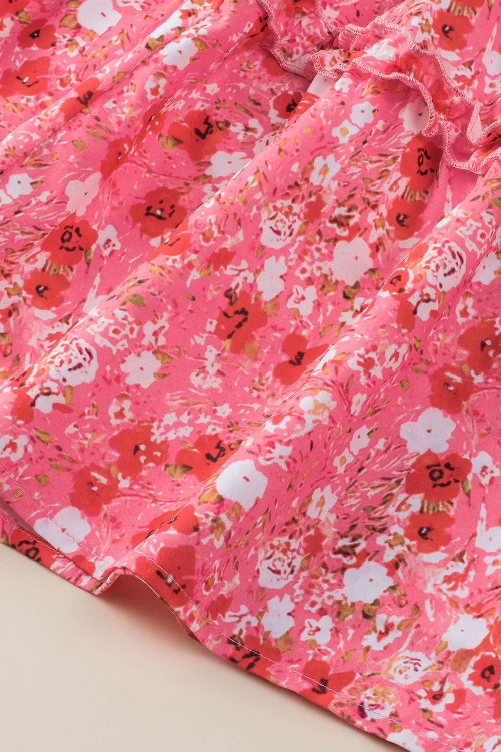 Floral Print Ruffle Tiered Mini Dress