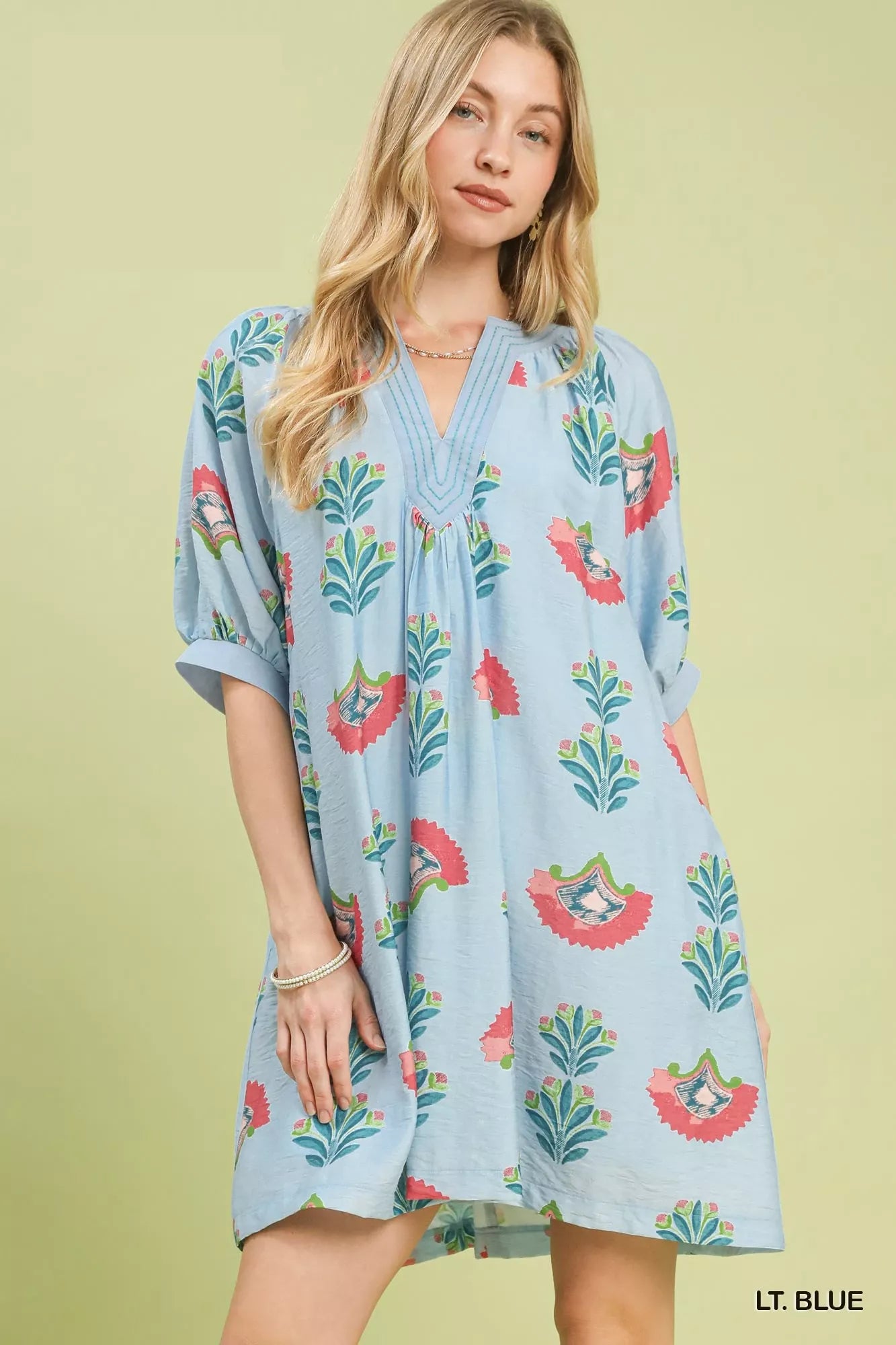 Umgee Abstract Print Mini Dress