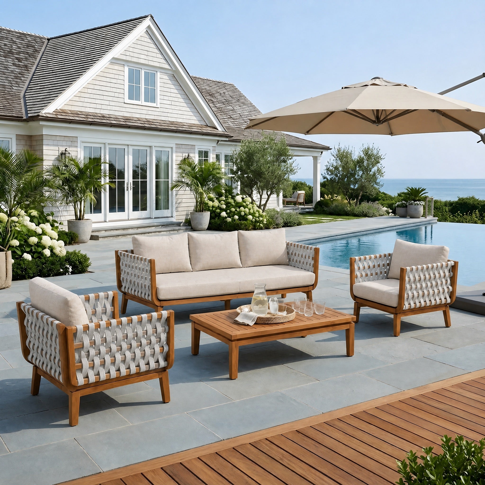 4 Piece Outdoor Patio Furniture Set