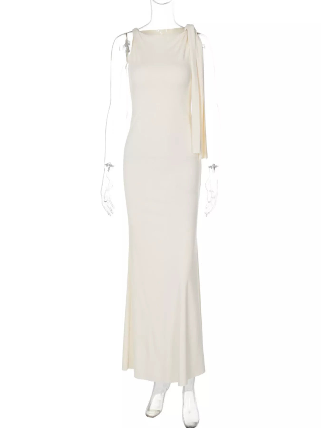 Sleeveless Maxi Dress with Draping Detail