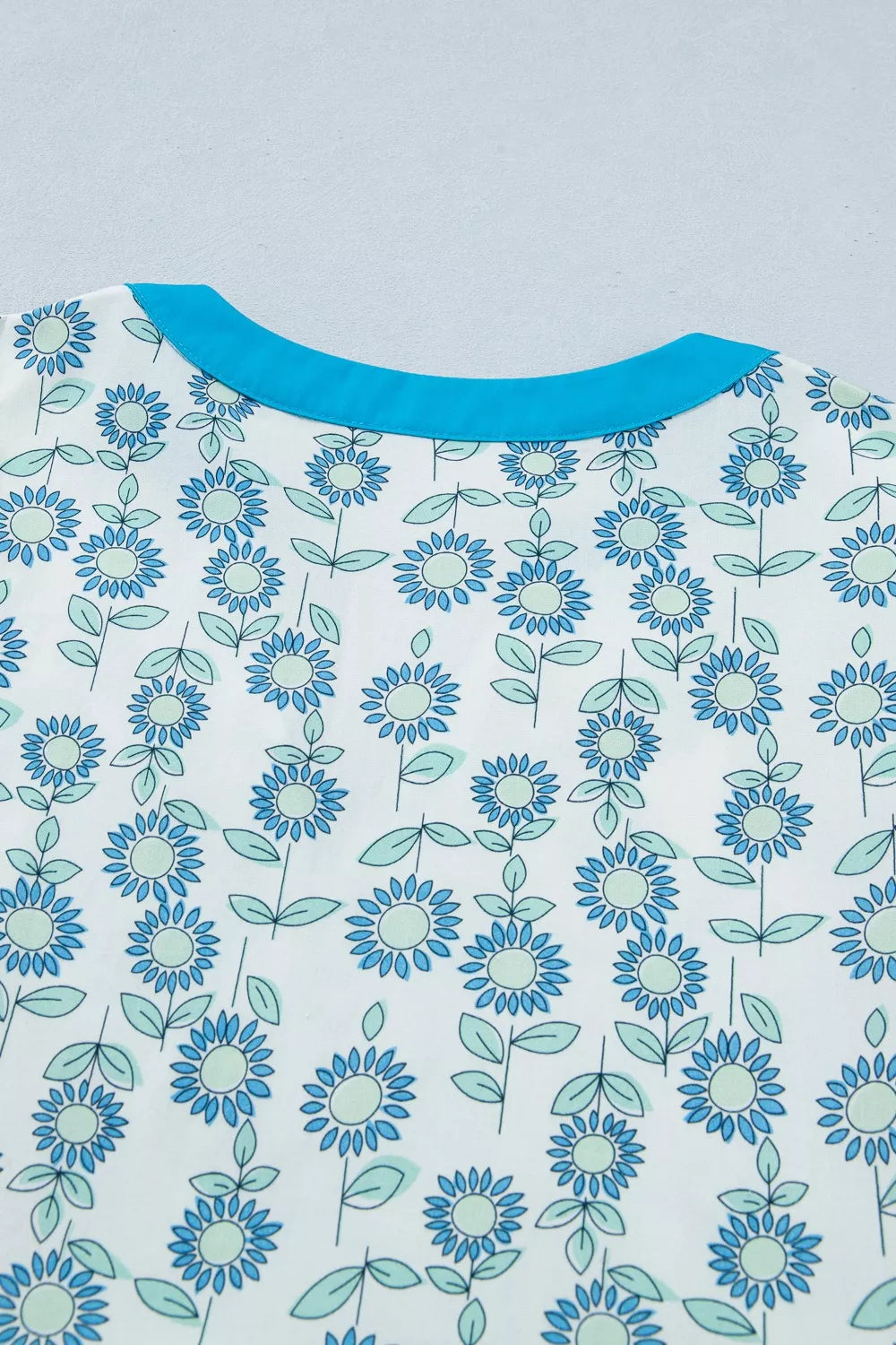 Printed Notched Cap Sleeve Dress