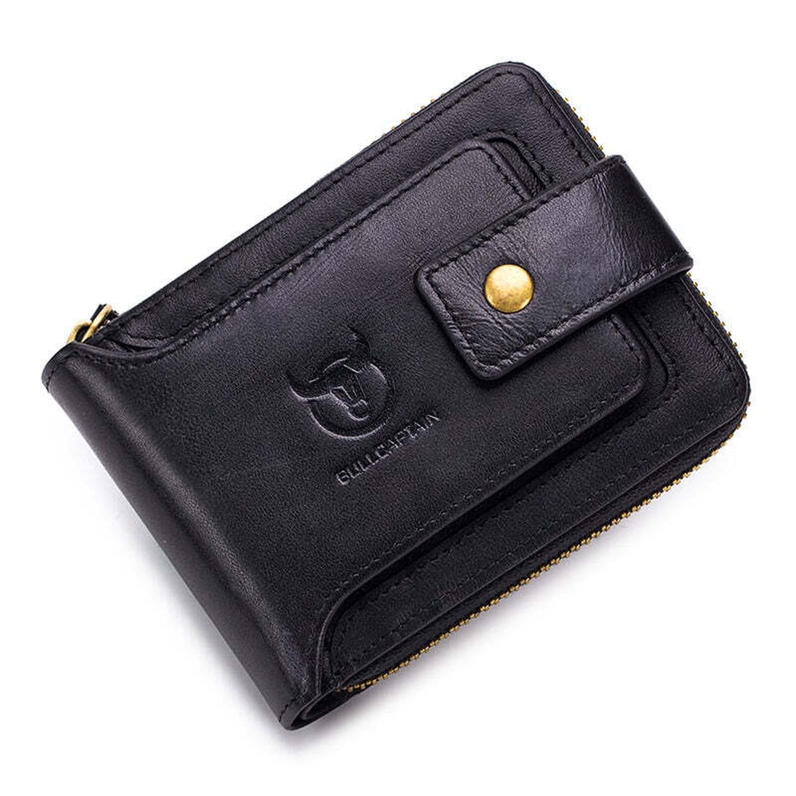 BULLCAPTAIN Brand men's Wallet Genuine Leather Purse Male Rfid Wallet Multifunction Storage Bag Coin Purse Wallet's Card Bags