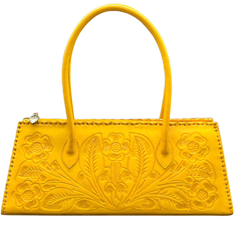 The Abby| Floral Hand-Tooled Leather Clutch & Crossbody
