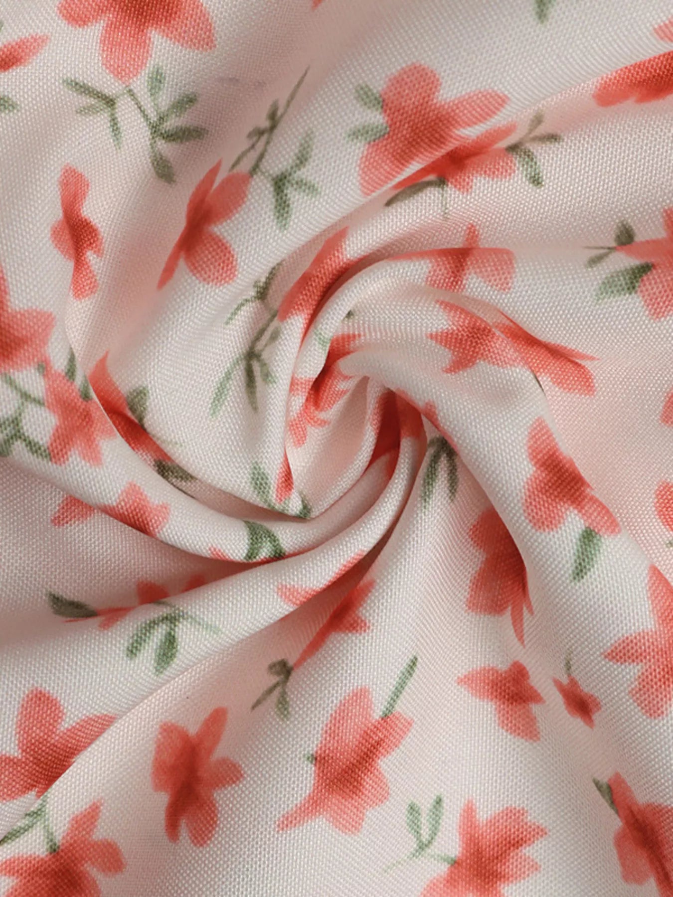 Floral Print V-Neck Puff Sleeve Mini Dress