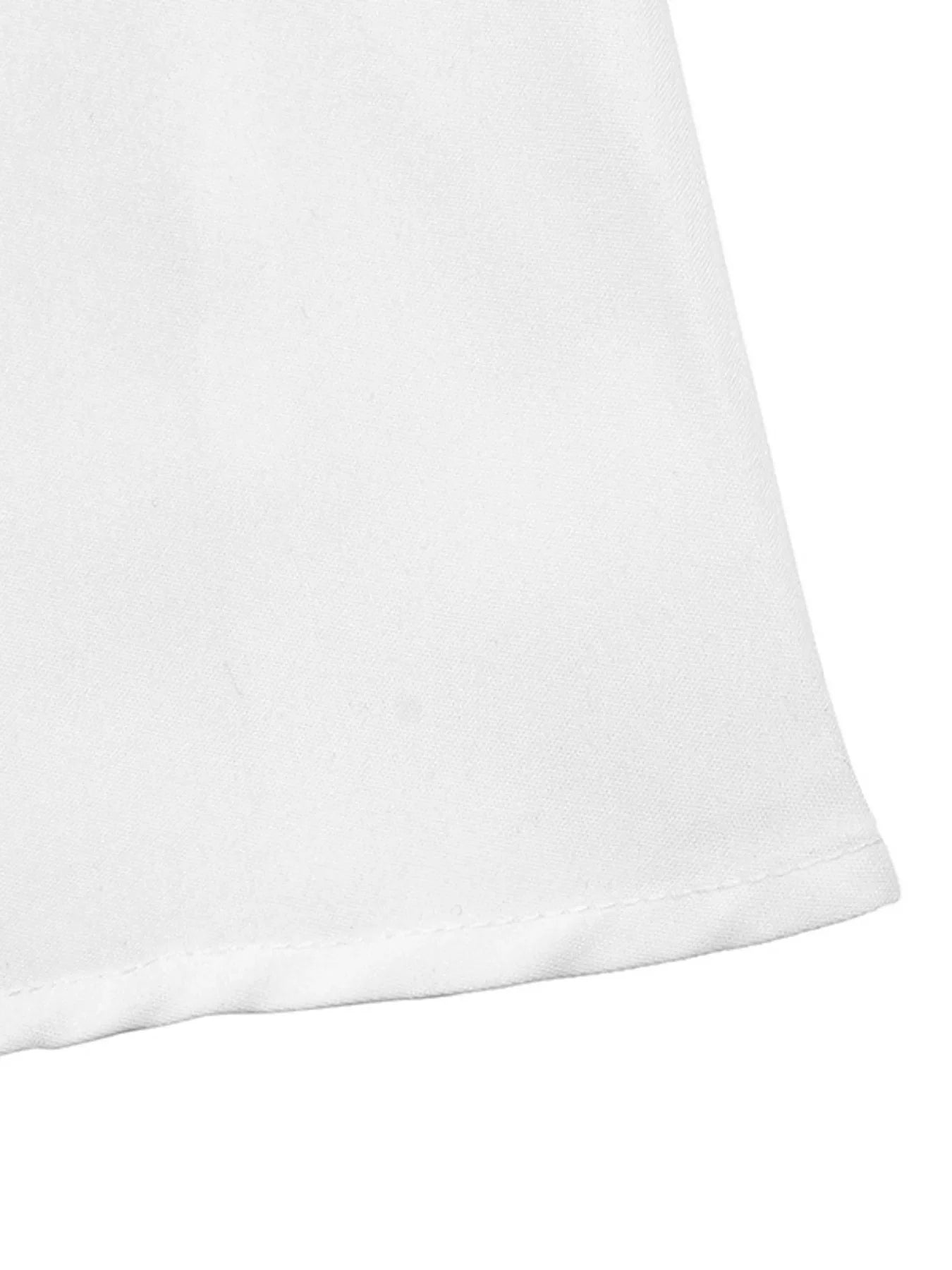 Contrast Bow Sleeveless Shirt Dress