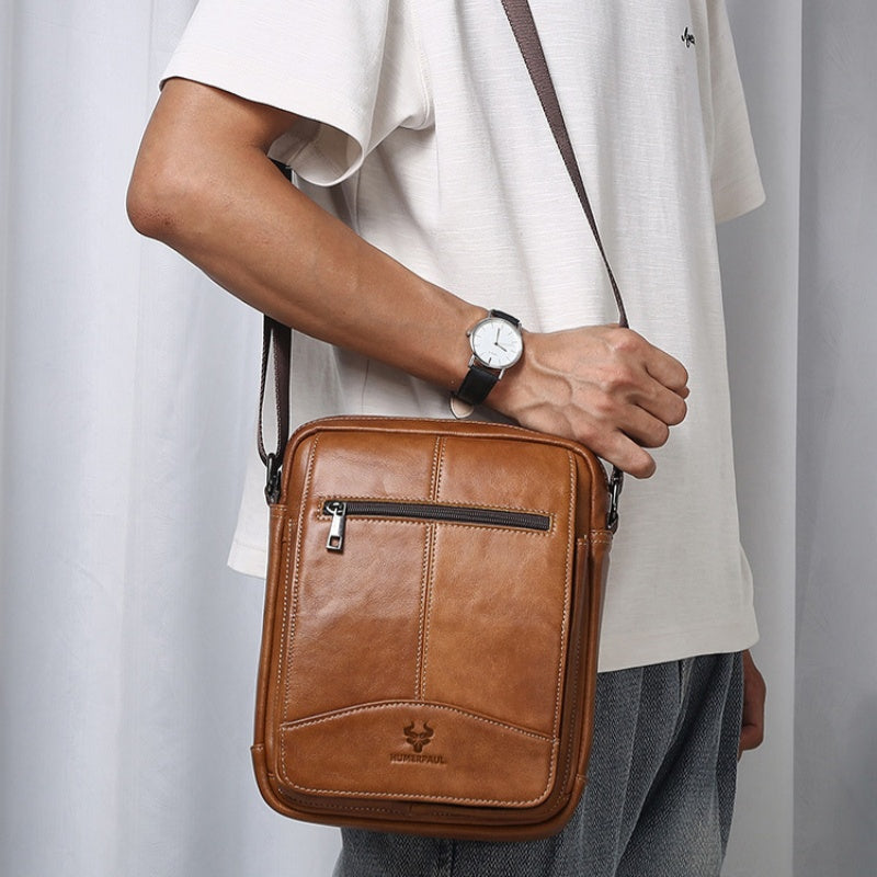 Genuine Leather Casual Crossbody Bag Vintage Cowhide