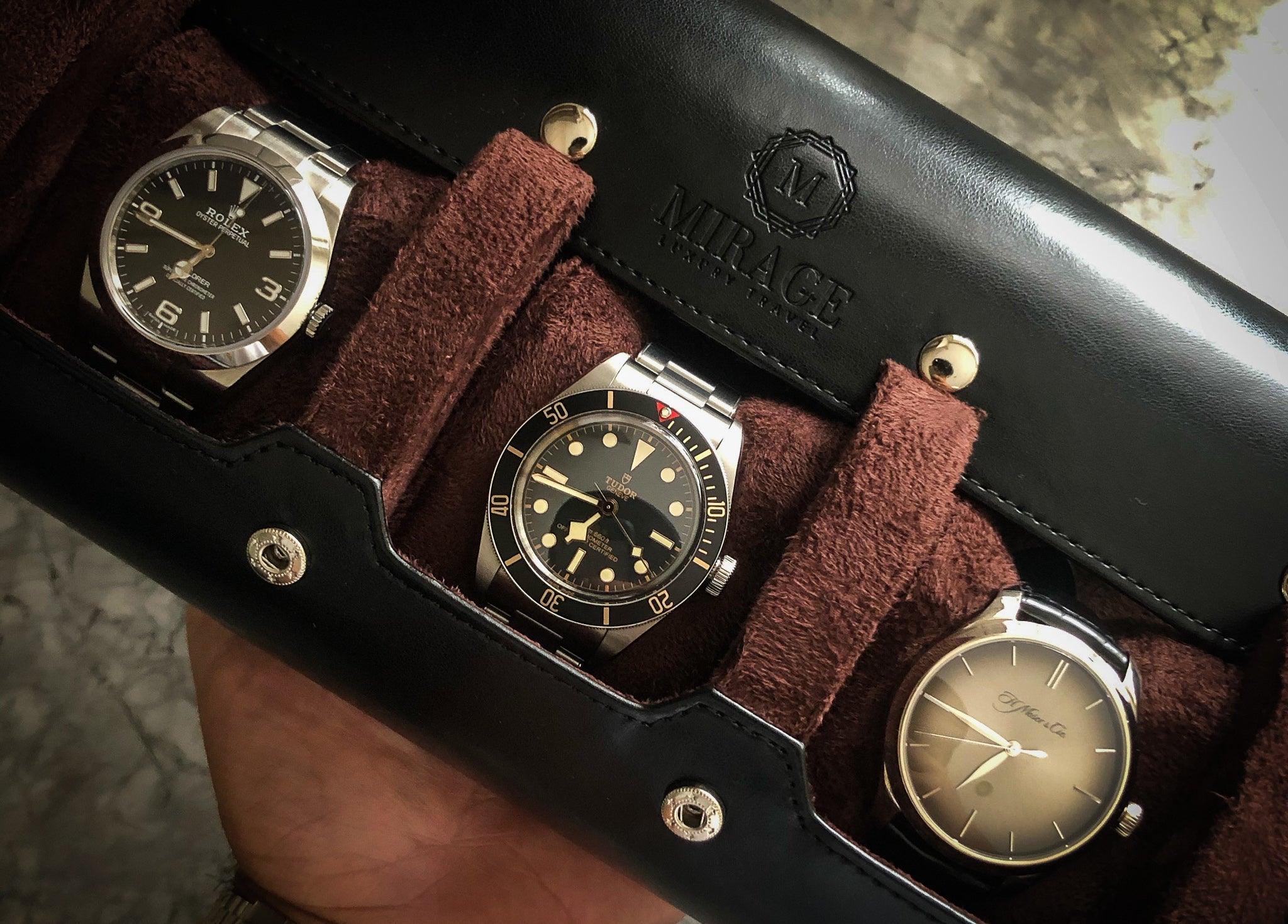 3 Watch Case - Jade Black