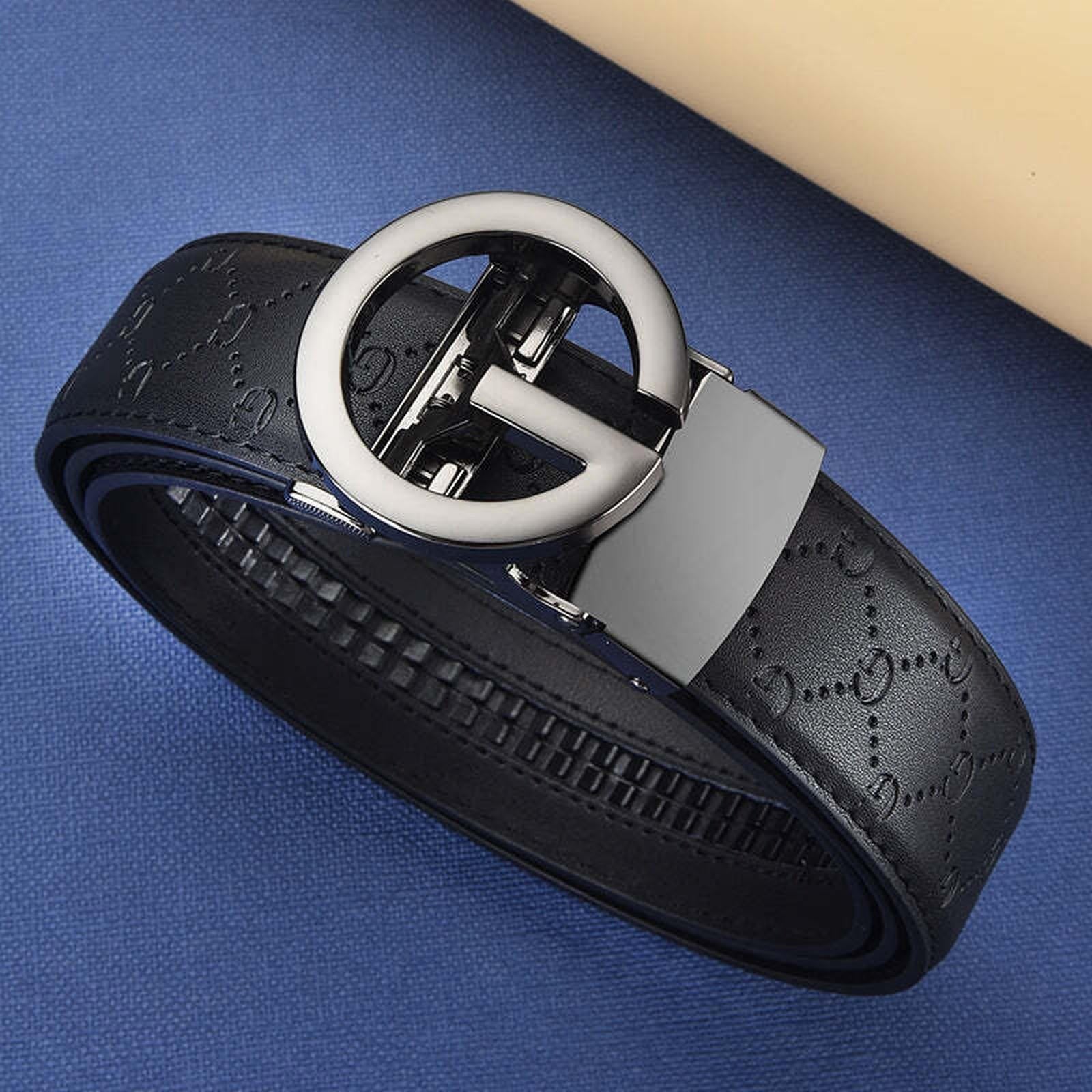 Signature Leather Belt with Automatic Buckle