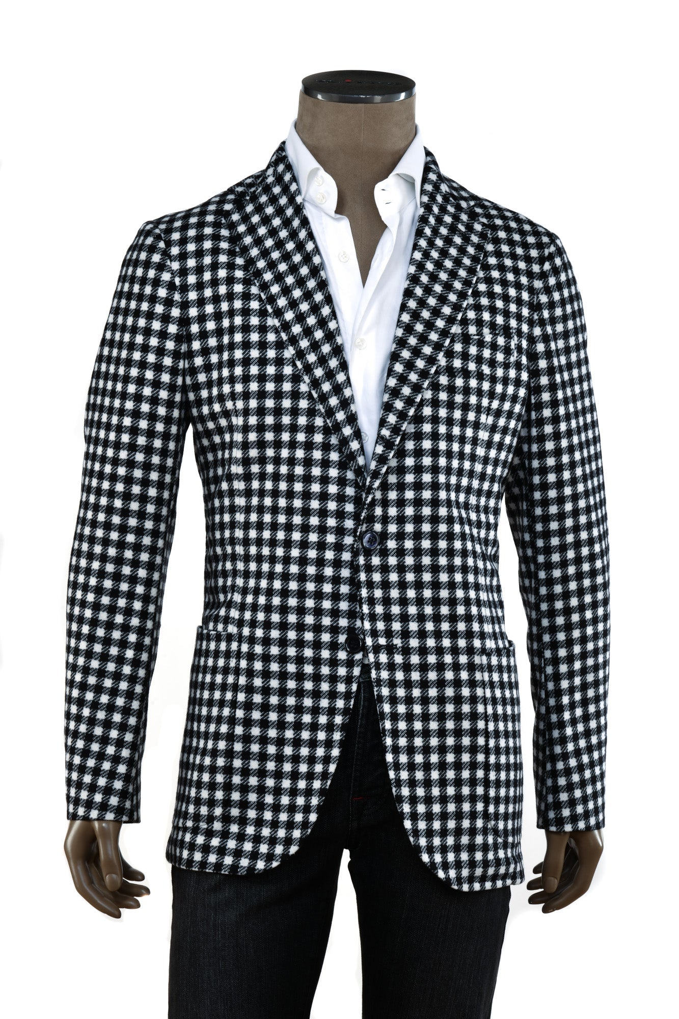 Sartorio Gingham Cashmere Sport Jacket