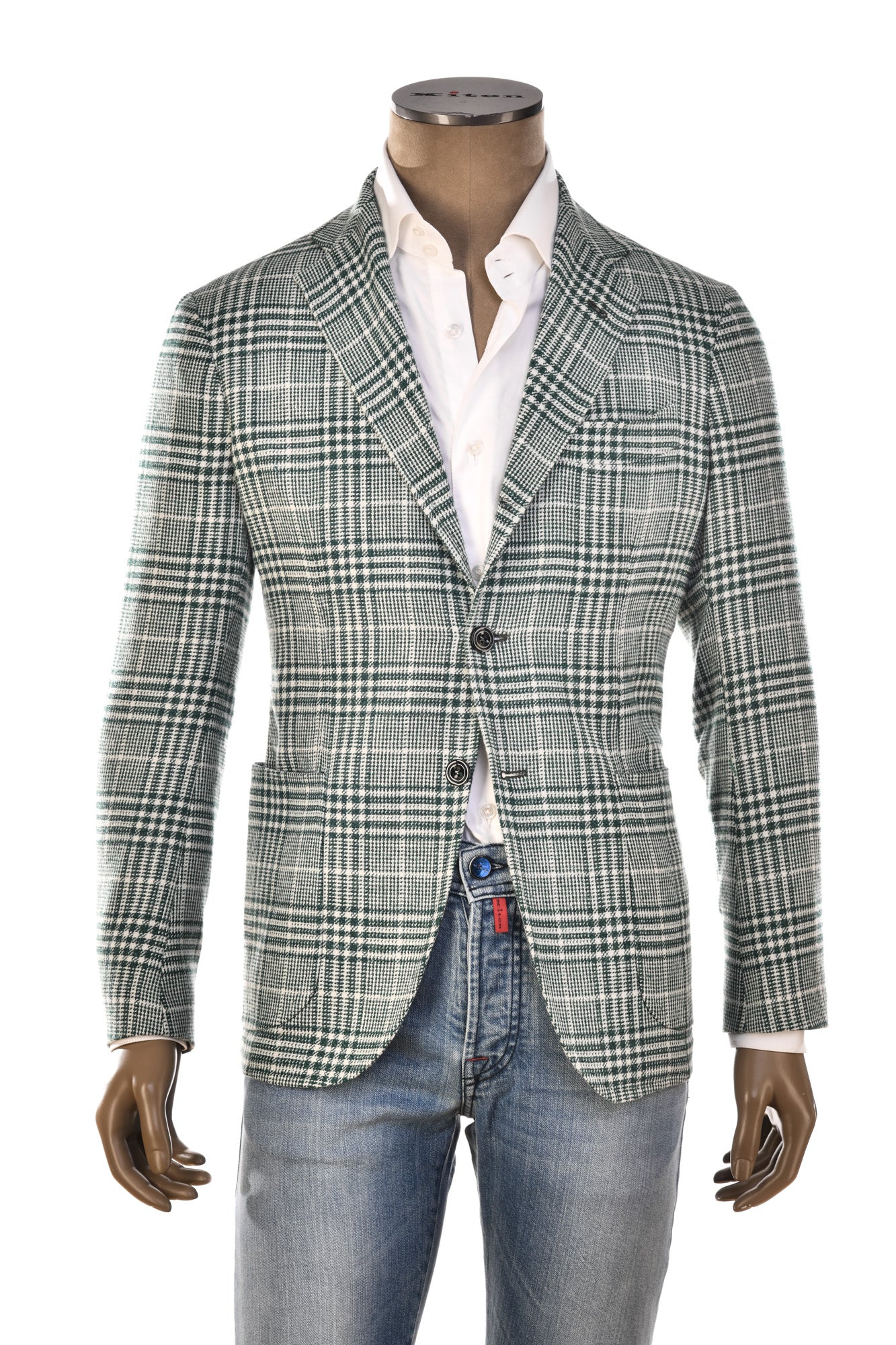 Sartorio Glen Check Plaid Wool-Silk Sport Jacket