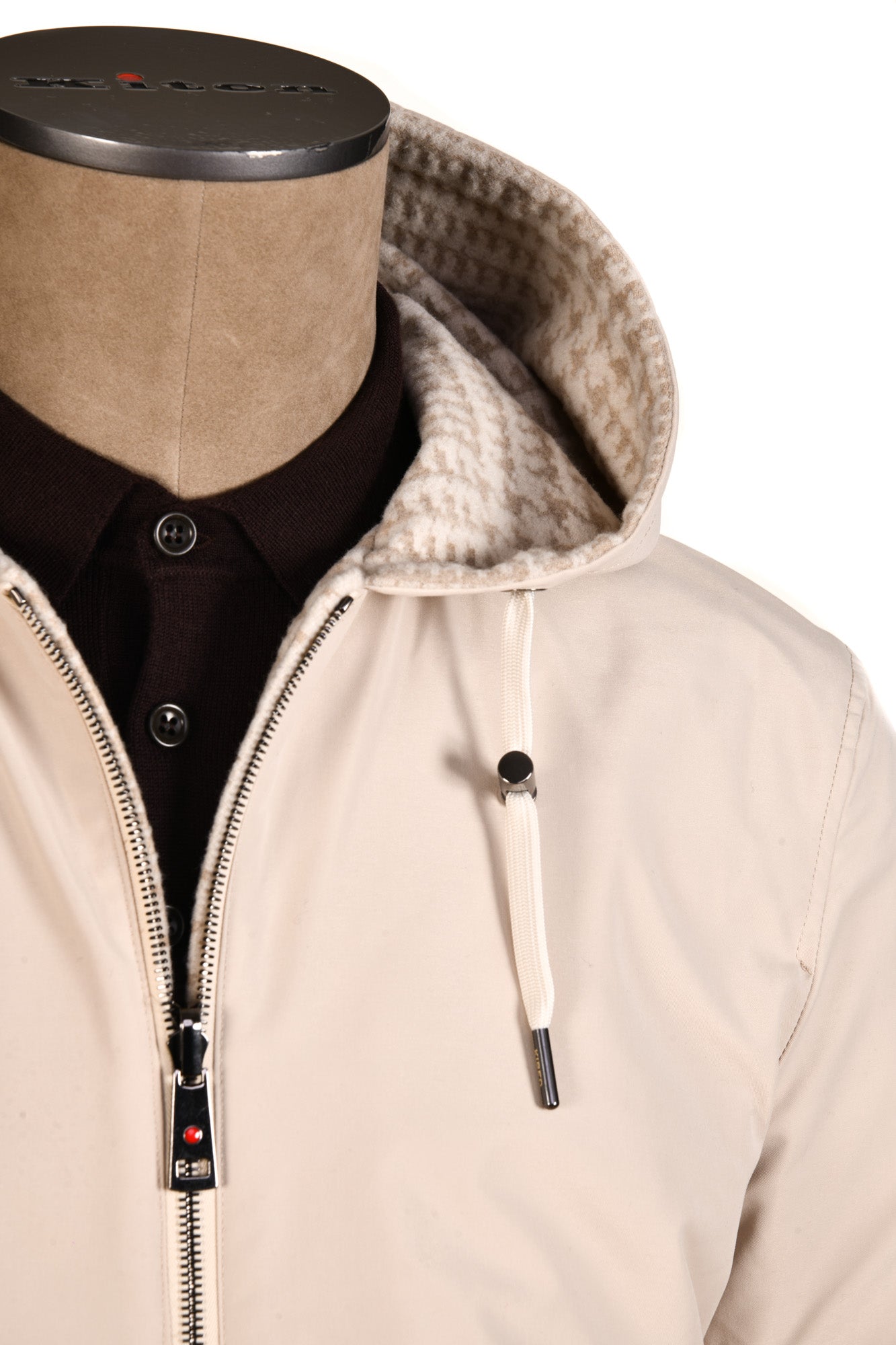 Kired by Kiton Barwa Prince of Wales Wool Reversible Jacket