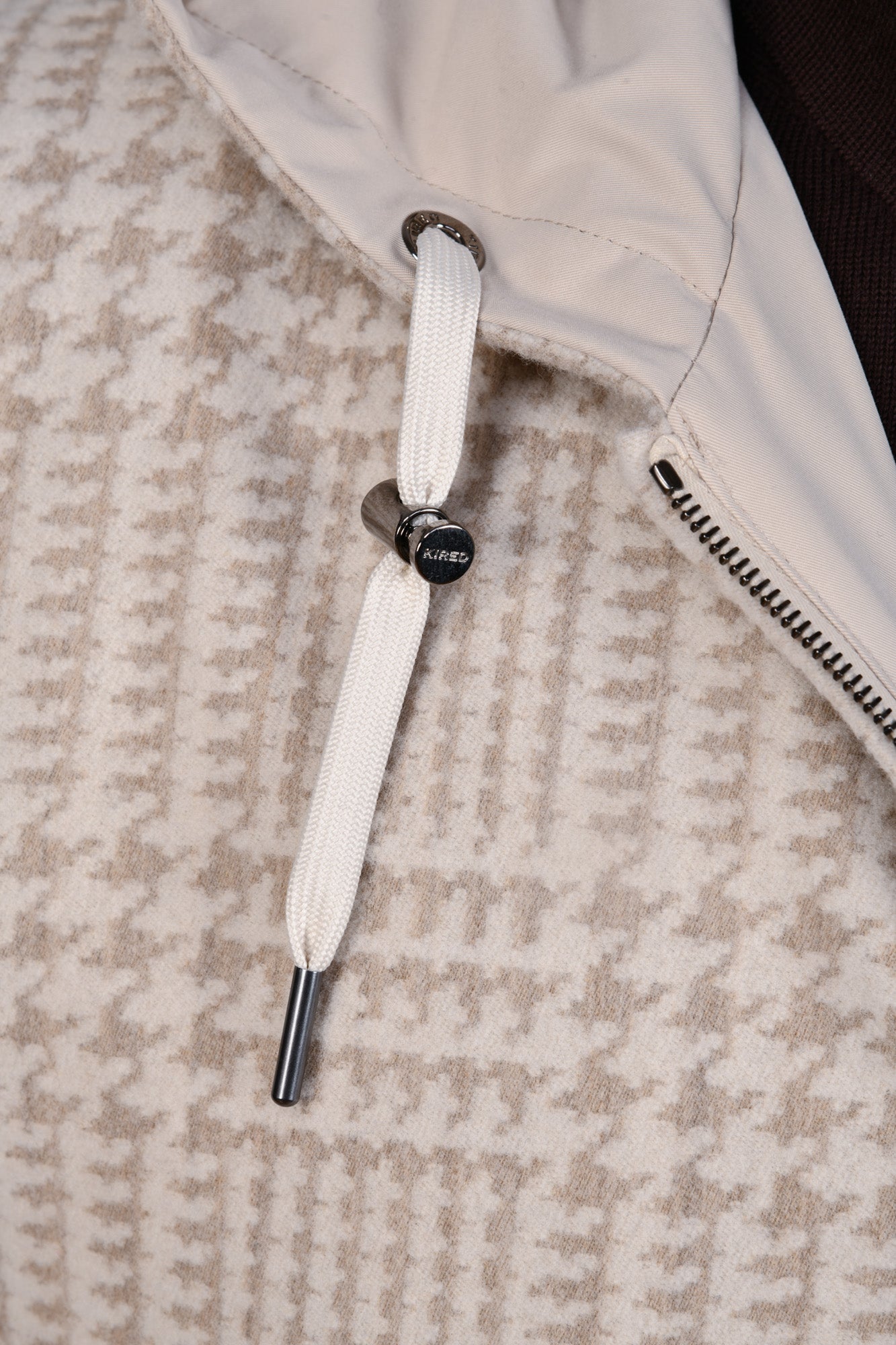 Kired by Kiton Barwa Prince of Wales Wool Reversible Jacket