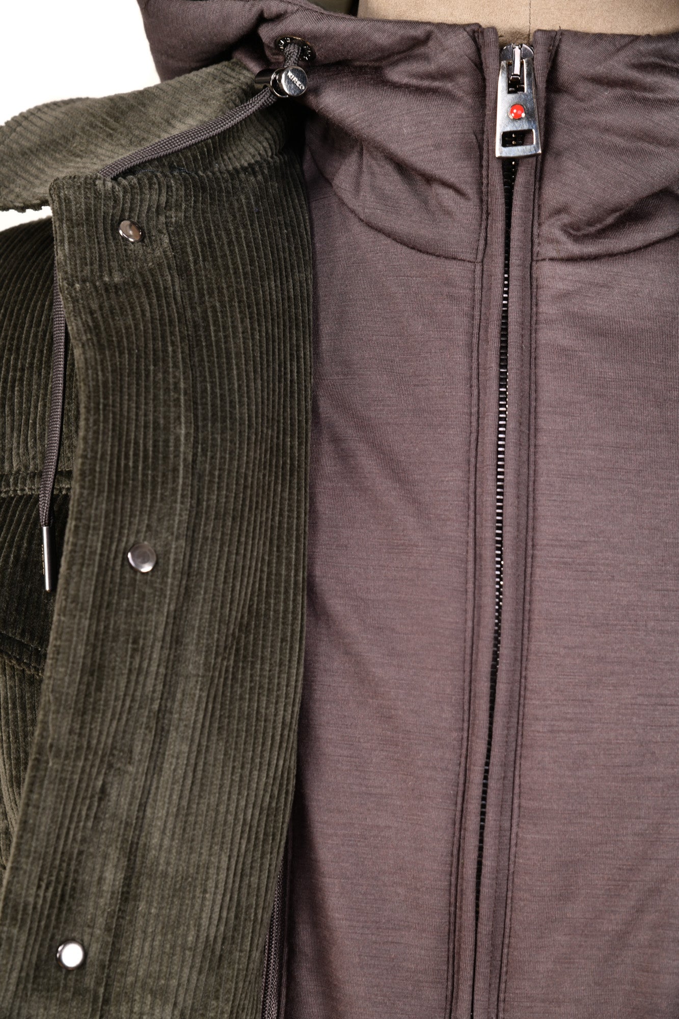 Kired Erta Corduroy Cotton Coat w/ Detachable Hood