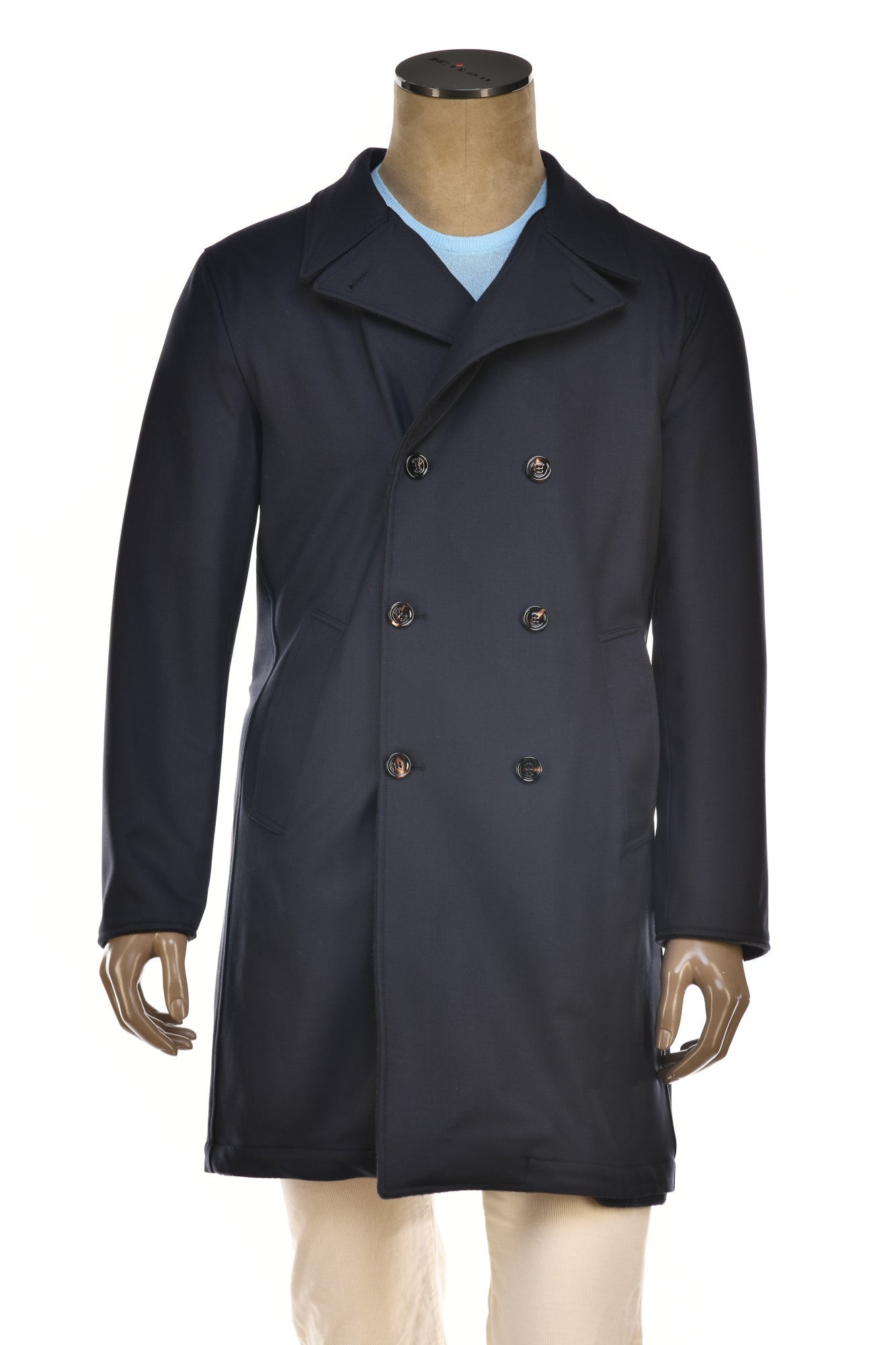 Kired Gyala Acrylic-Wool Double-Breasted Reversible Overcoat
