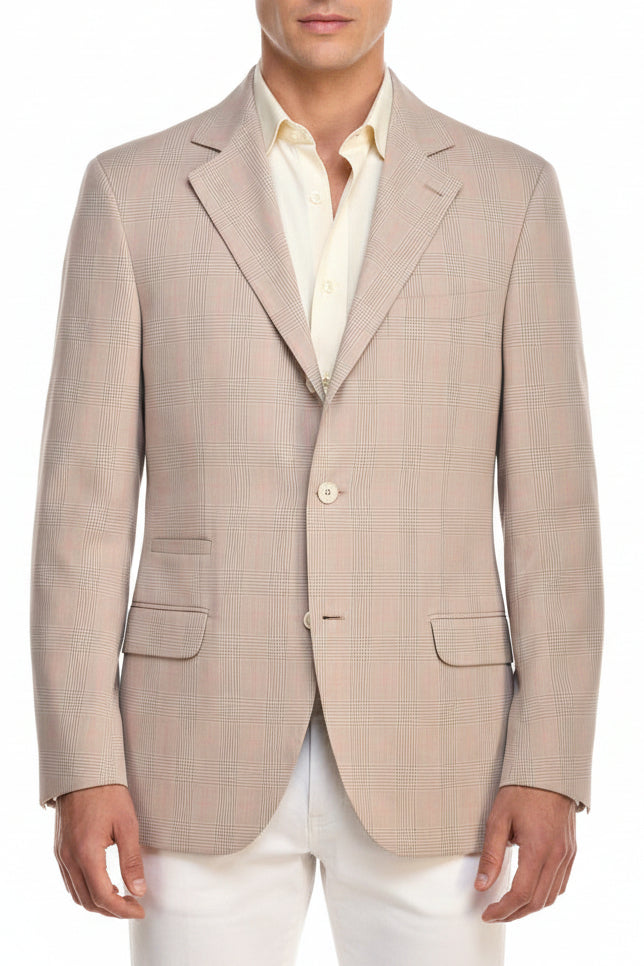 Brunello Cucinelli Prince of Wales Cotton Sport Jacket