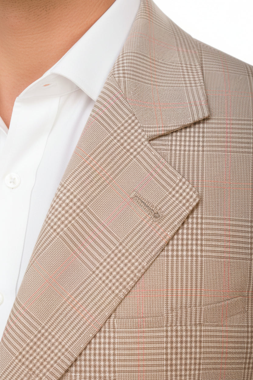 Brunello Cucinelli Prince of Wales Cotton Sport Jacket