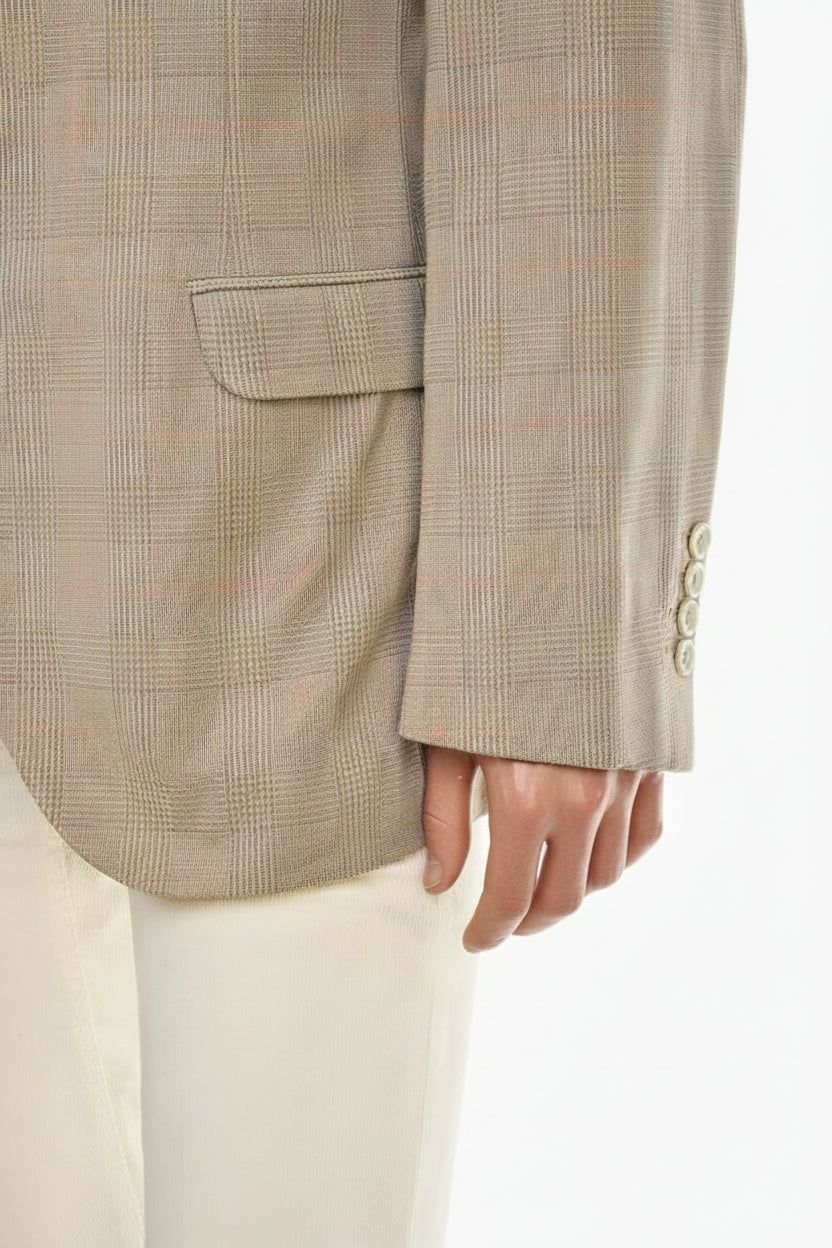 Brunello Cucinelli Prince of Wales Cotton Sport Jacket