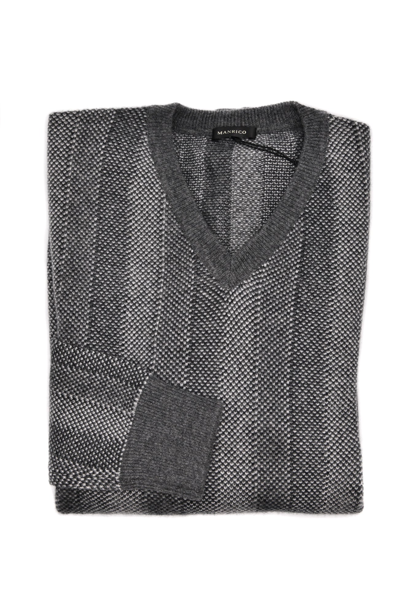 Manrico Striped Cashmere V-Neck Sweater