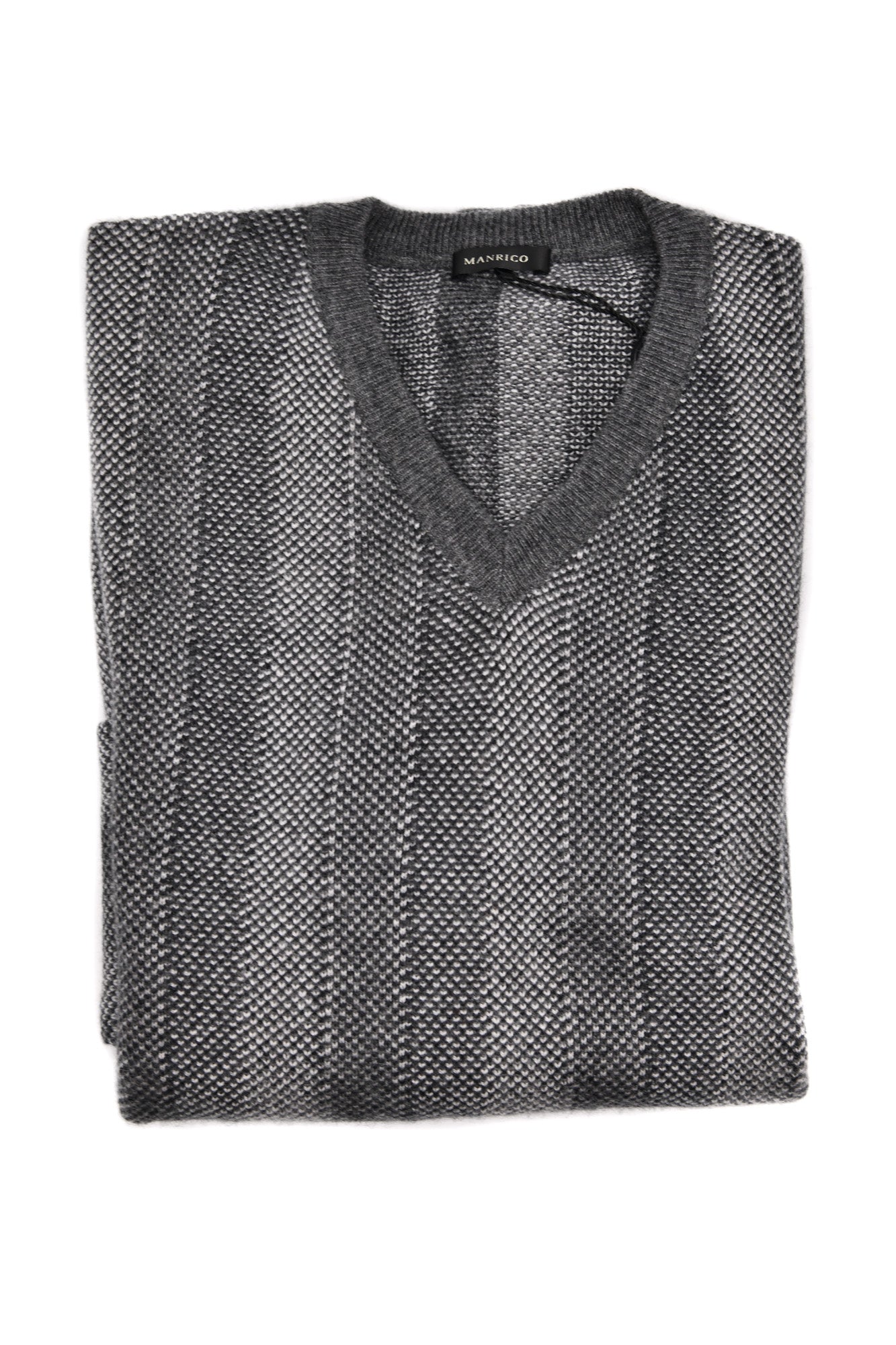 Manrico Striped Cashmere V-Neck Sweater