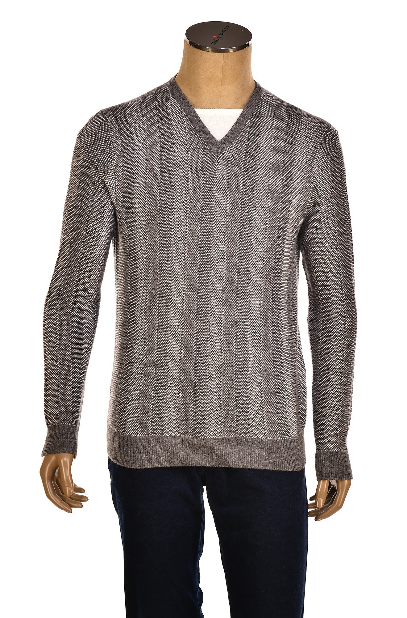 Manrico Striped Cashmere V-Neck Sweater