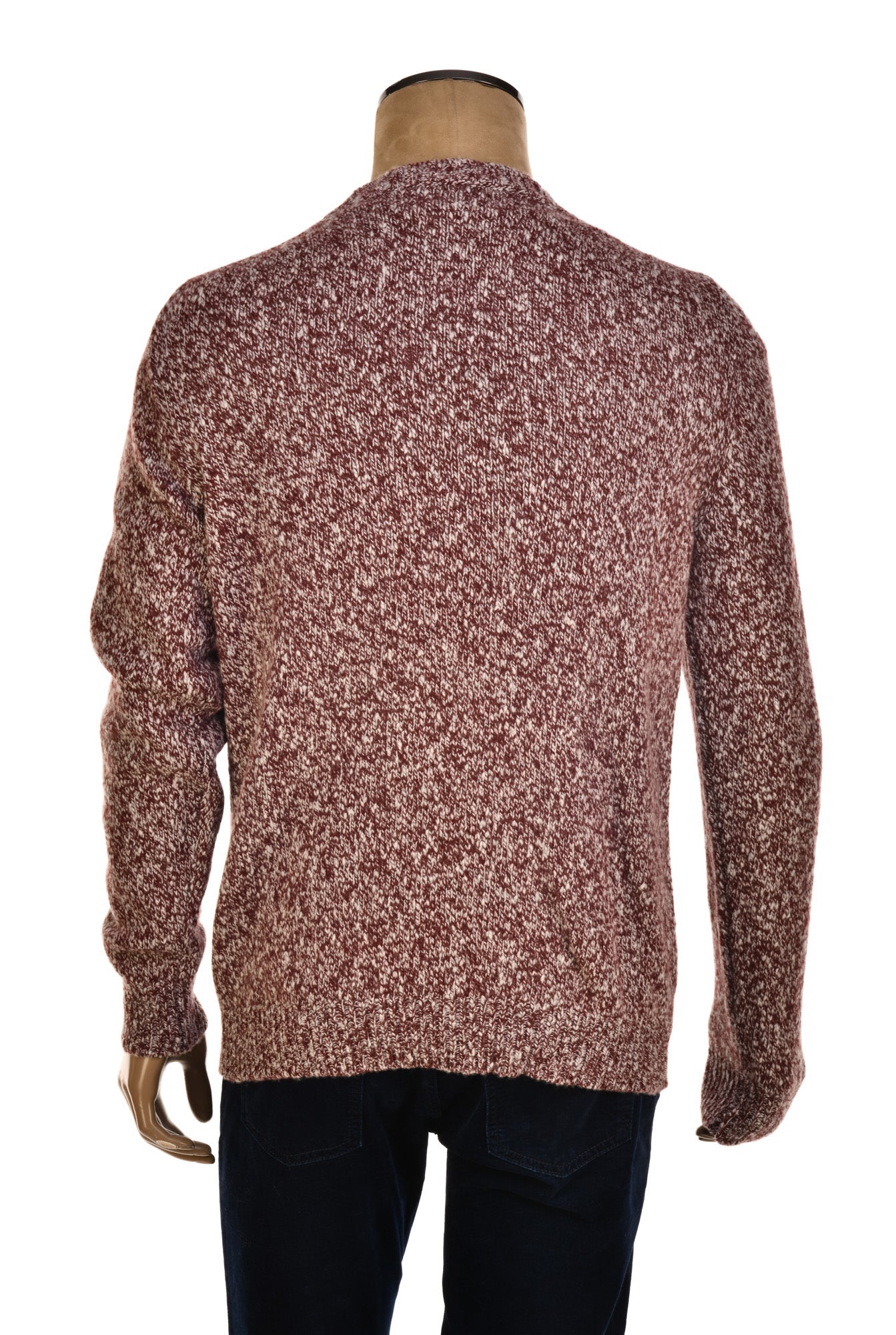 Fedeli Wool-Cashmere Marled Crewneck Knit Sweater