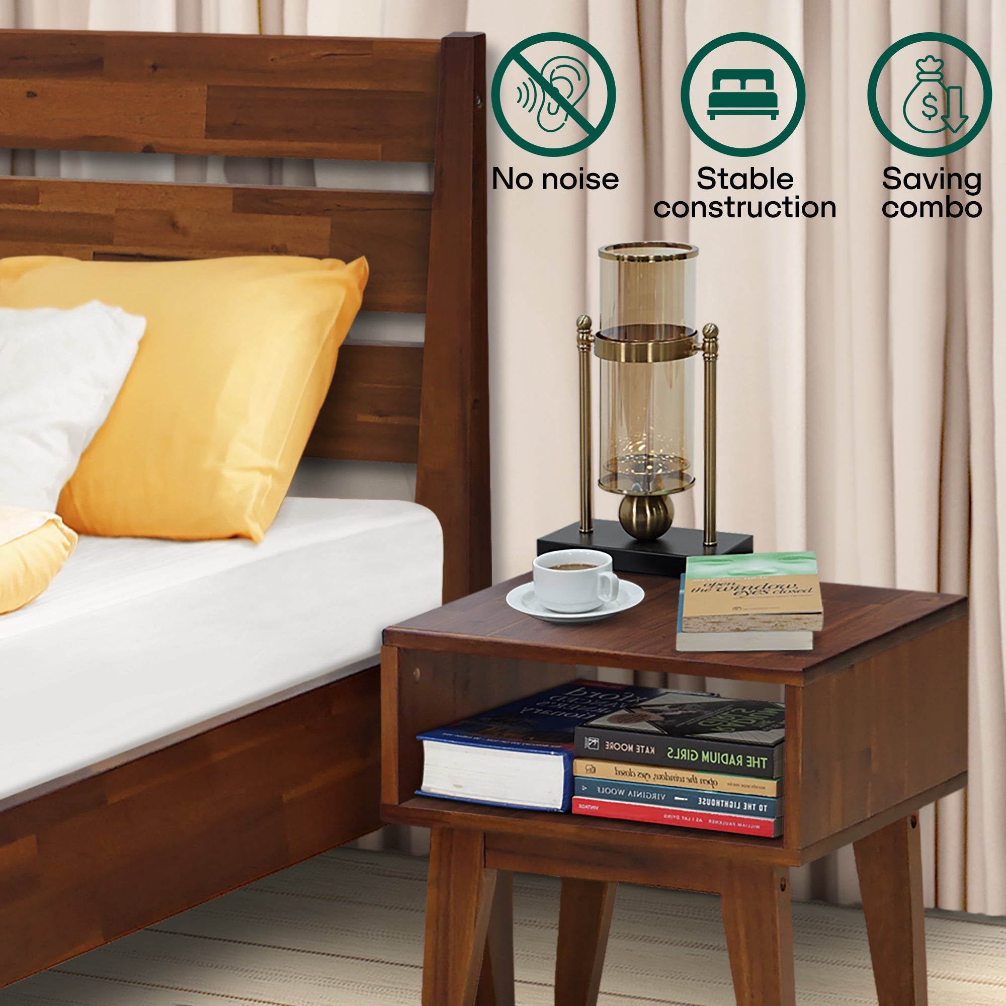 Emery Solid Wood Bed Frame