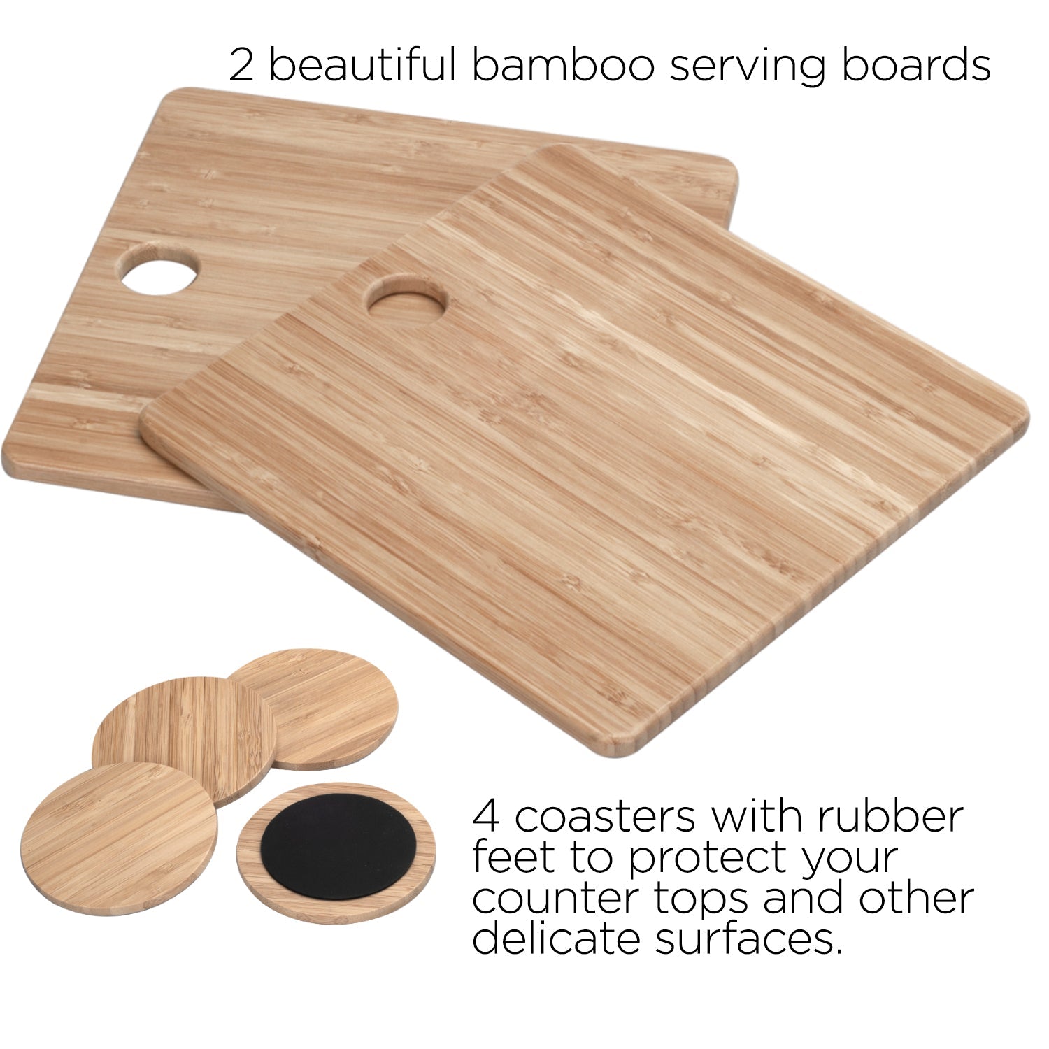 Bamboo Wine & Cheese Serving Station – All-in-One Charcuterie Board with Knife Set, 2 Serving Boards, and Storage Drawer