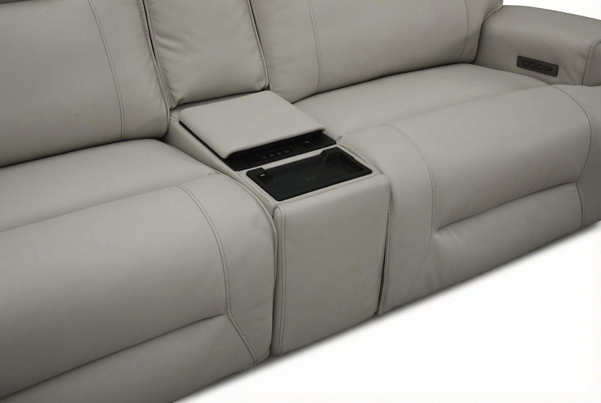 Atlas Fog Zero Gravity Power Reclining Sofa w/ Fridge