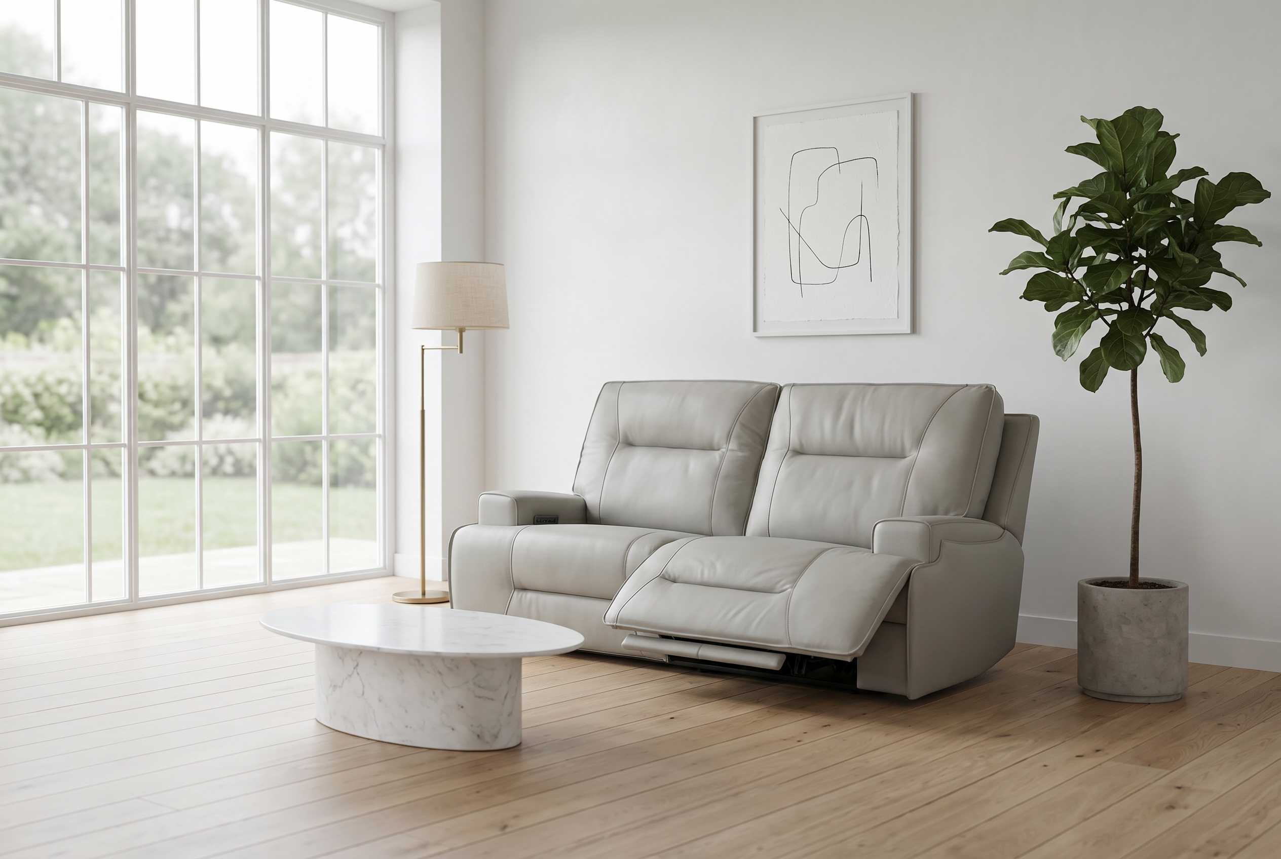 Atlas Fog 2-Piece Power Reclining Sofa Set