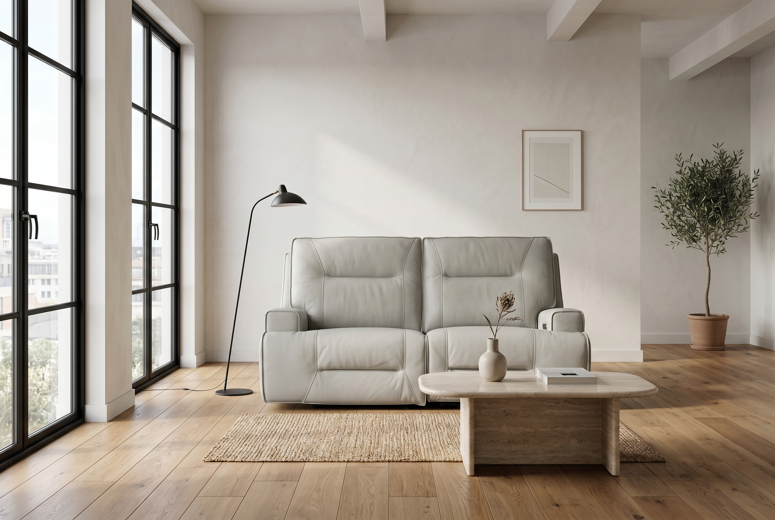 Atlas Fog 2-Piece Power Reclining Sofa Set