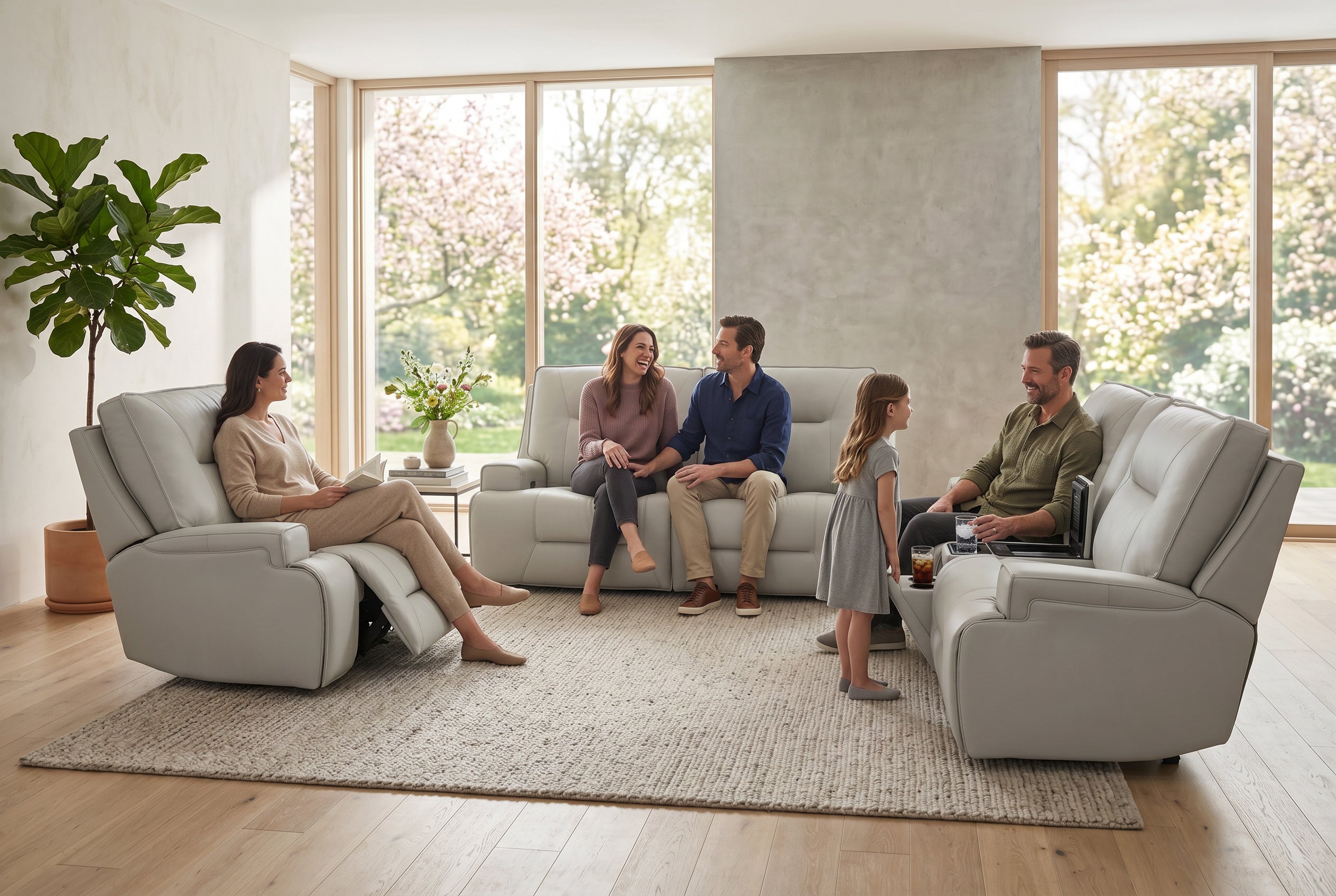 Atlas Fog Zero Gravity Power Reclining Sofa