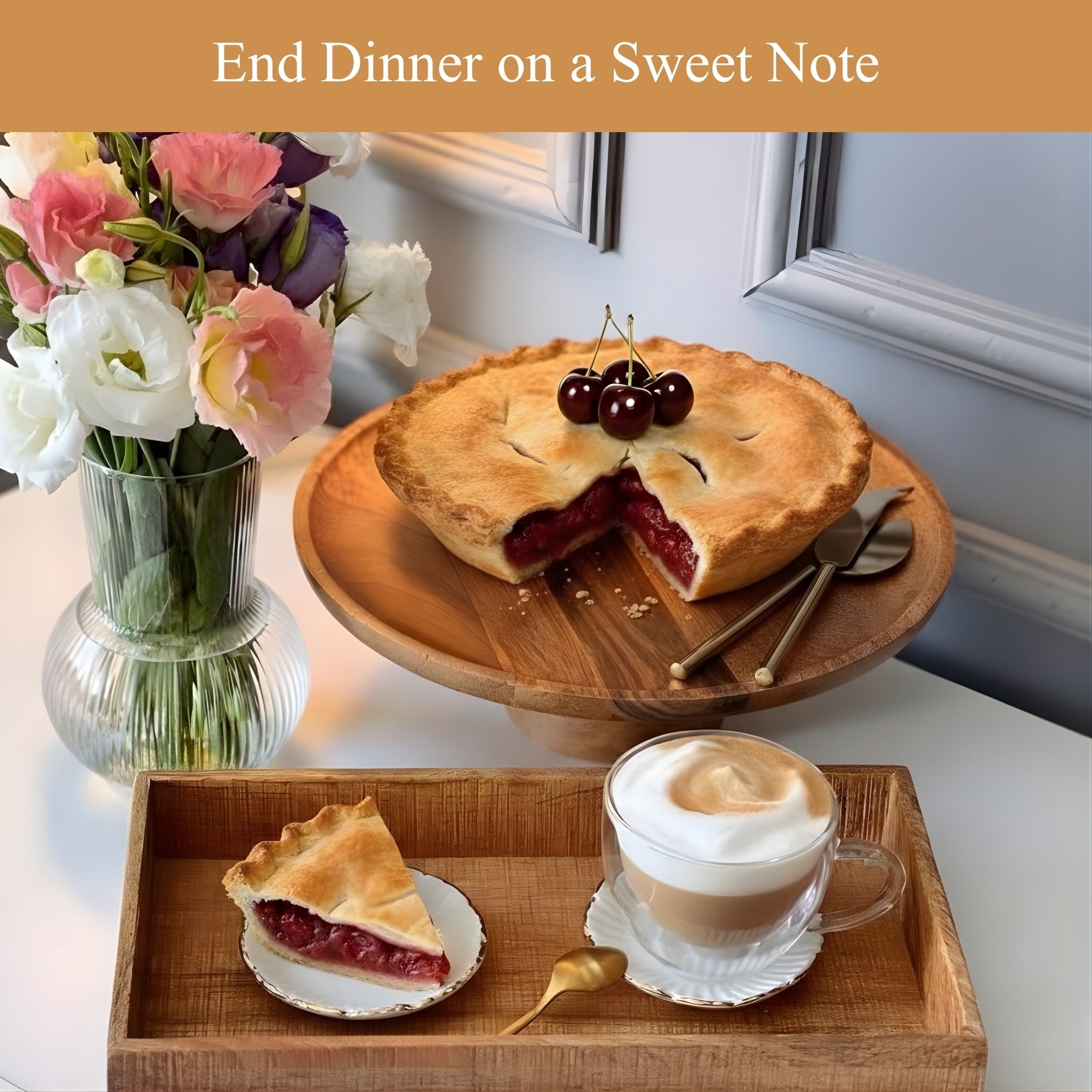 Andy Anand Sugar-Free Cherry Pie, 2.9 lb – Keto & Diabetic-Friendly, Whole Cherries, Flaky Crust, No Added Sugar, Birthday & Holiday Gift