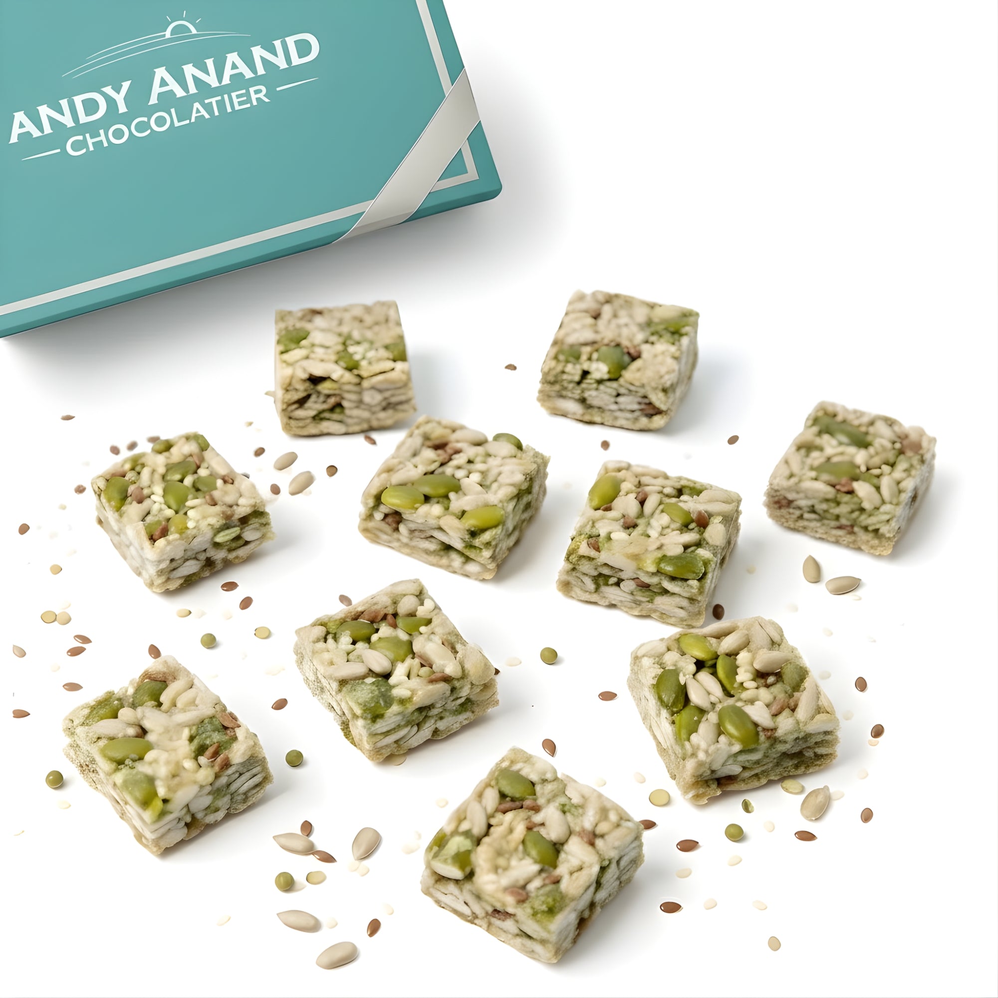 Andy Anand Sugar-Free 5-Seed Crunch Snack Packs, 14 ct, 7 oz – Sunflower, Pumpkin, Flax, Sesame & Hemp Seeds, Gluten-Free Keto Gift Box