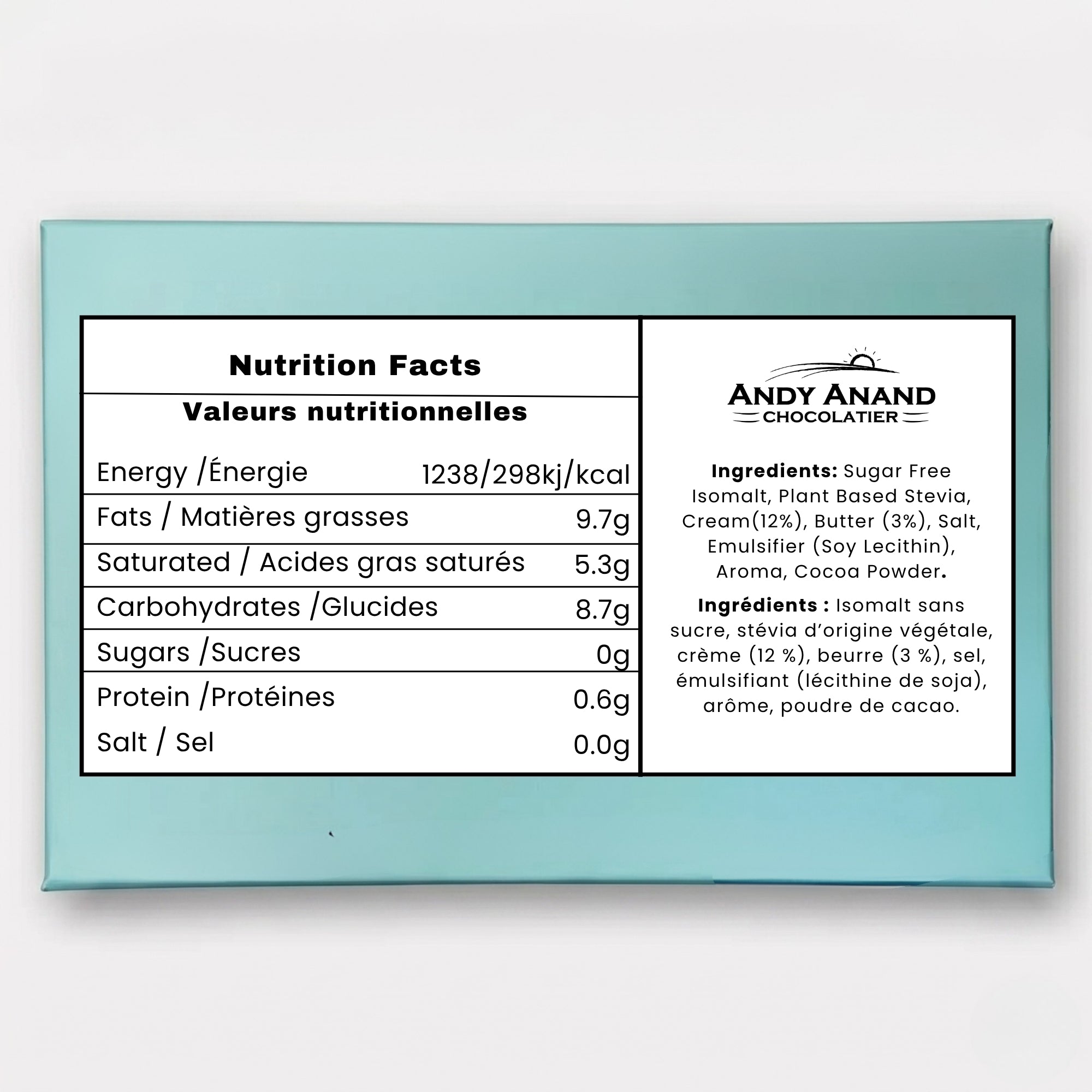 Andy Anand Sugar-Free European Butter Toffee Hard Candy, 40 pc, 7 oz – Stevia Sweetened, Keto & Diabetic-Friendly Gourmet Snack Gift Box