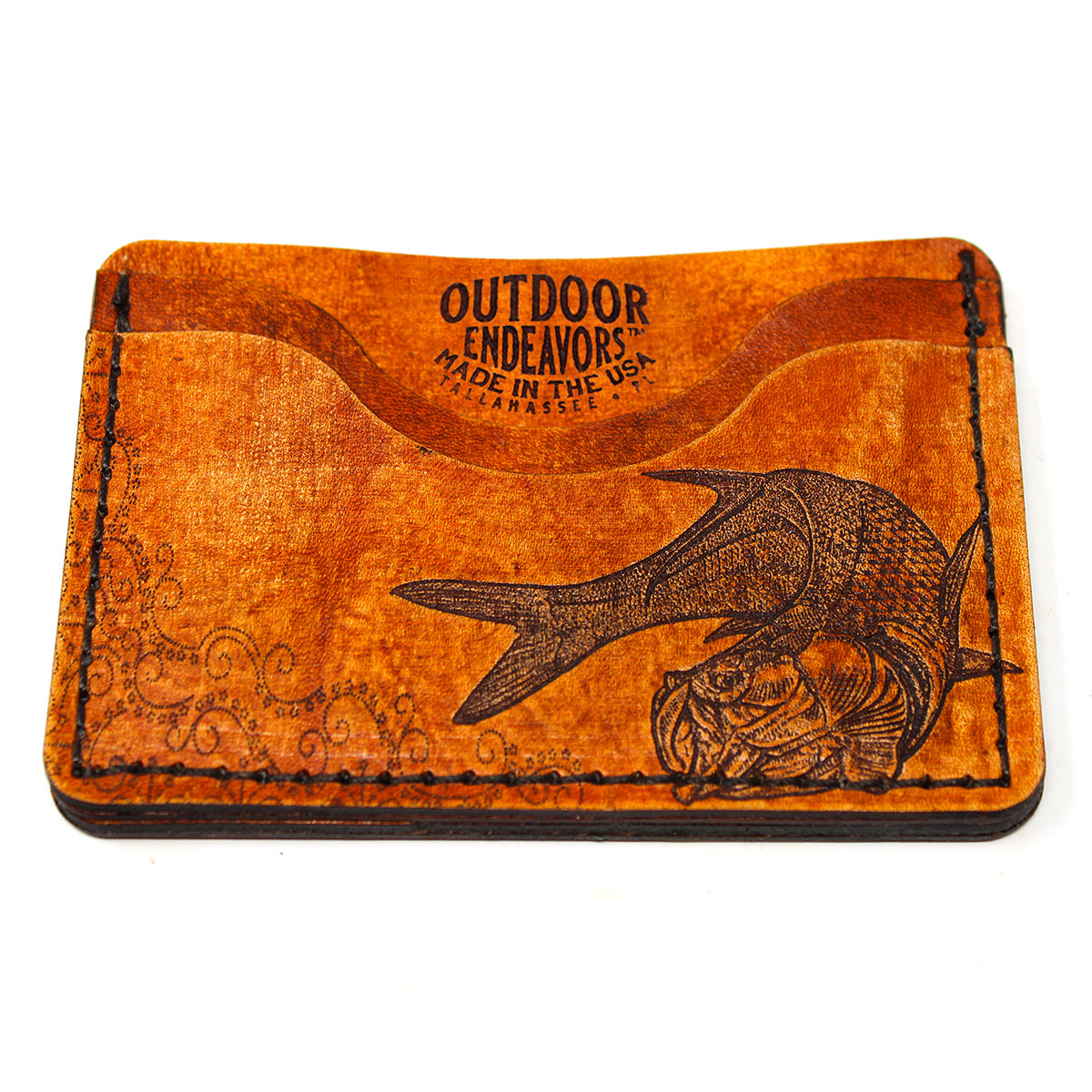 Handcrafted Leather Slim Card Holder Wallet  - Tarpon