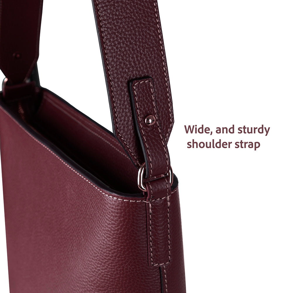 Elena Women’s Leather Tote Bag – Genuine Leather Shoulder Bag for Everyday Function | Minimal & Handcrafted
