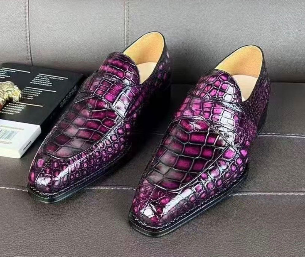 Maurice Baltimore Custom Alligator Loafer - Purple