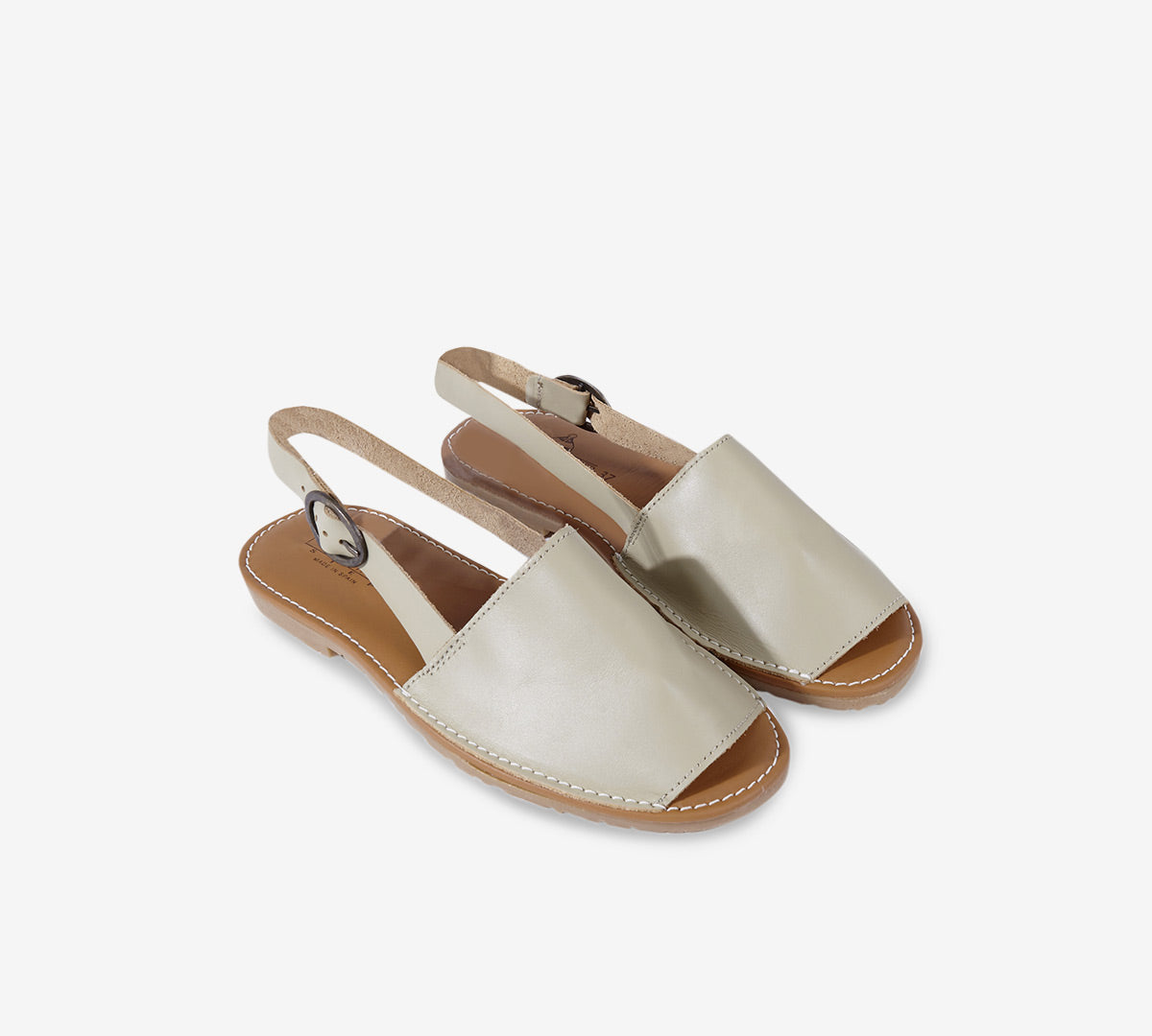 Beige Menorquina with Buckle Strap