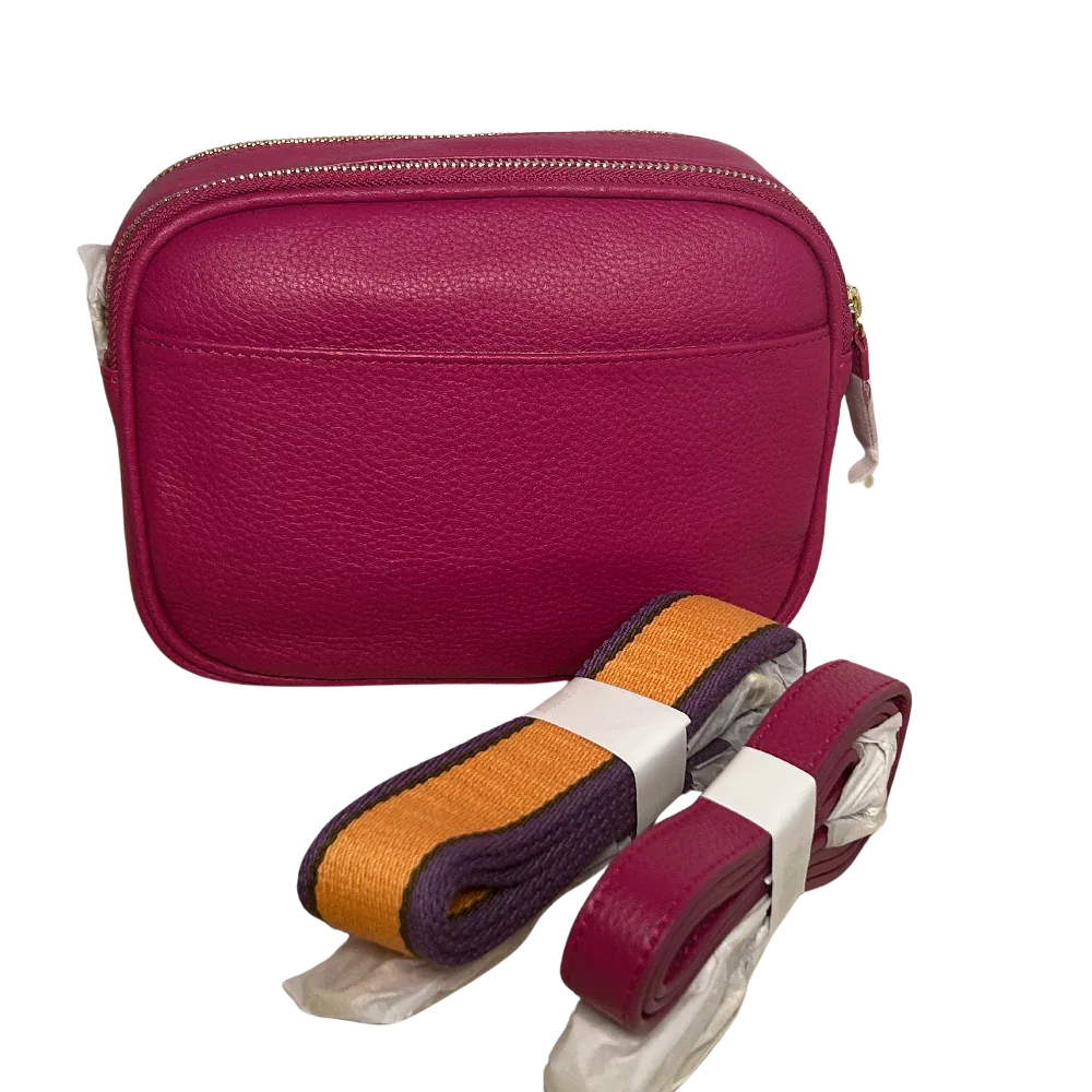 Sophia Full-Grain Leather Crossbody Bag – Double-Zip Travel & Everyday Purse