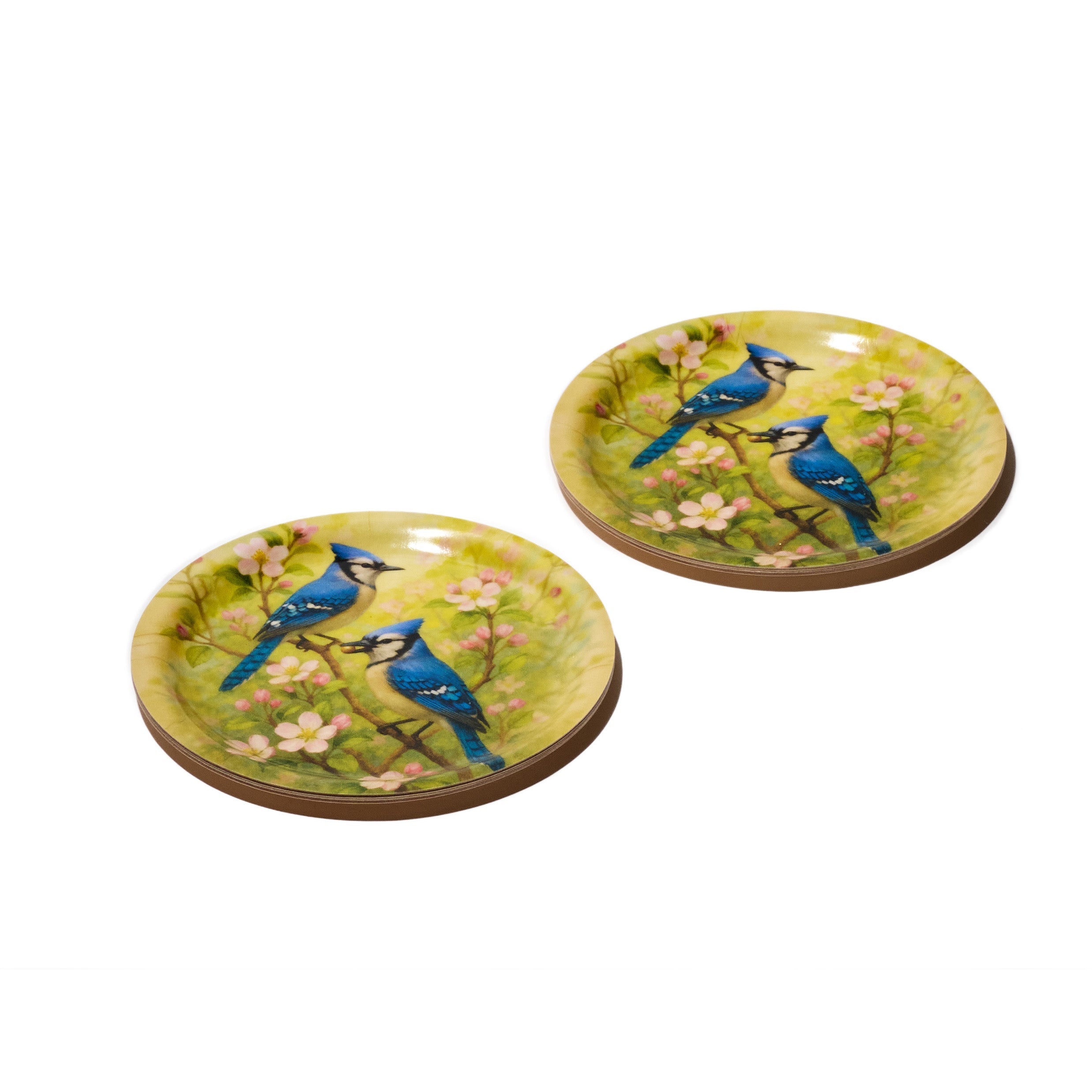 Blue Jays Birchwood Tray - Mini Round - Set of 2