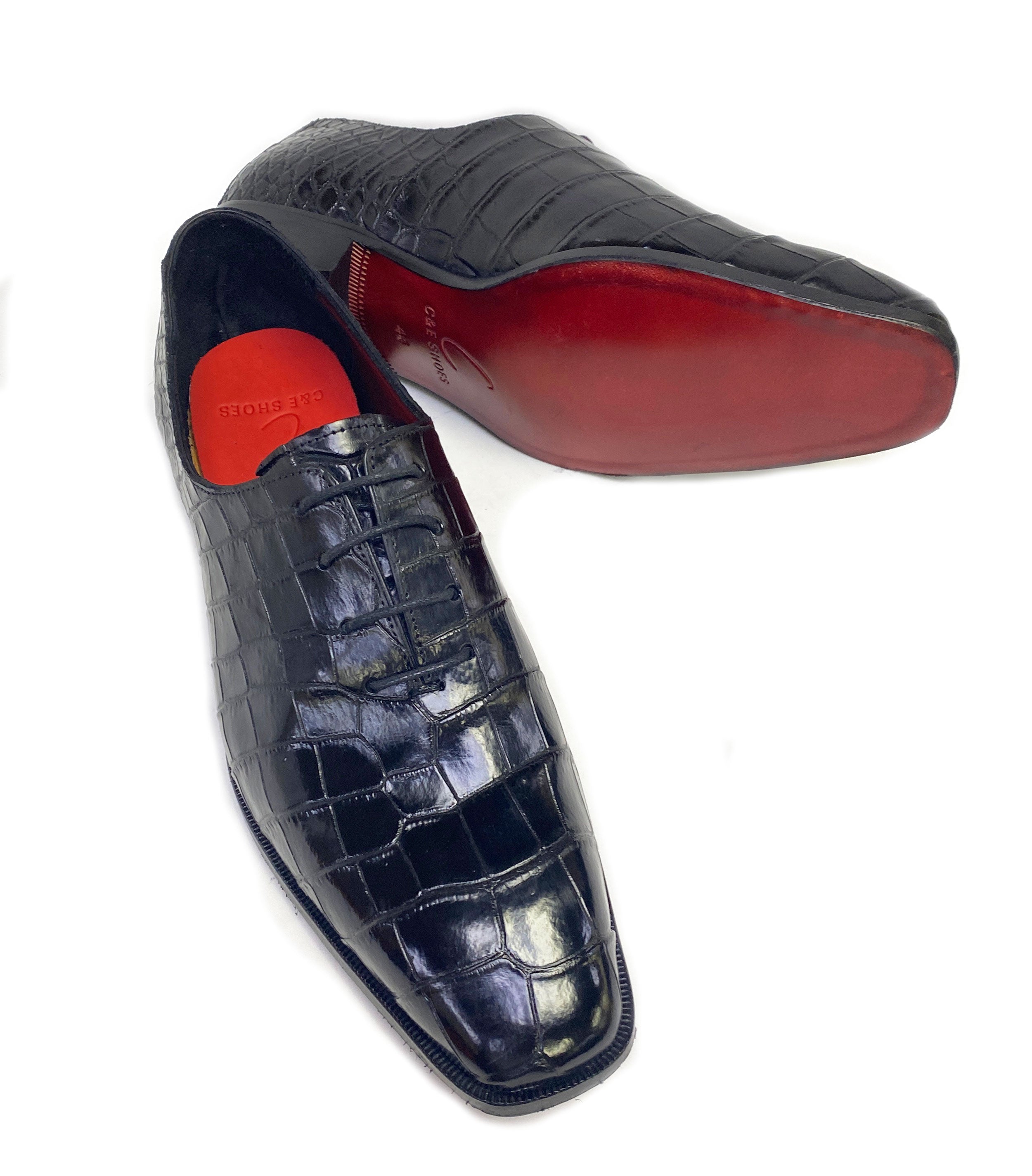 Maurice Bond Alligator Oxford - Black