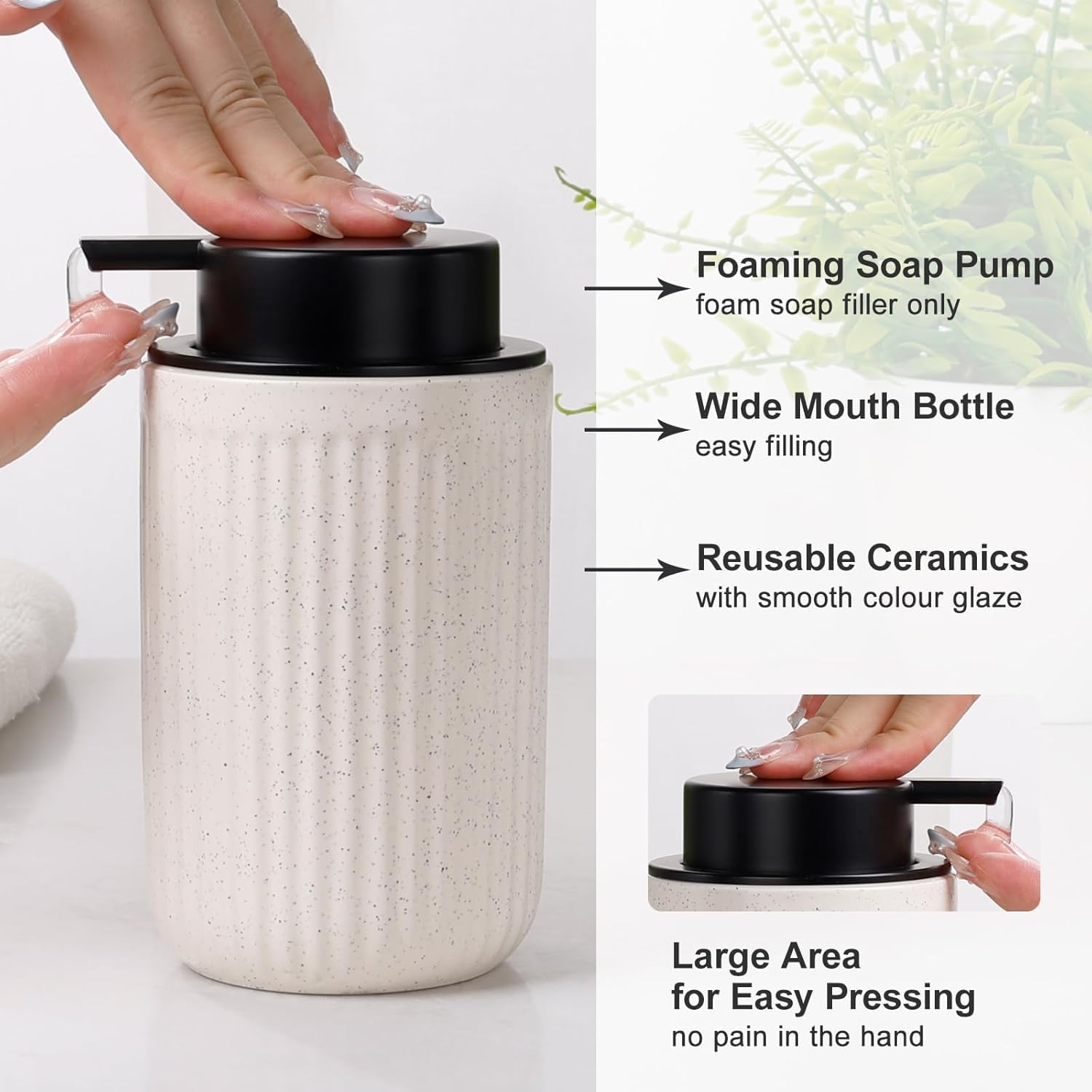 BosilunLife Pockmark 4-Piece Liquid Bathroom Set Recycled Ceramic Eco-Clay