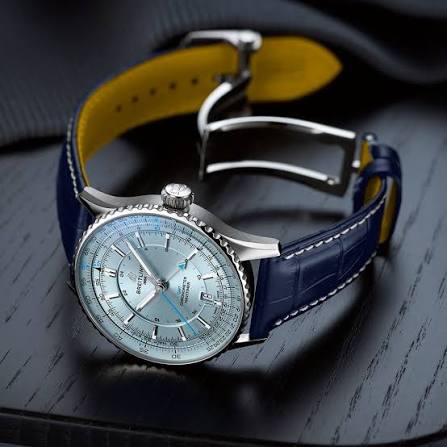 Breitling Navitimer Automatic GMT 41 – Stainless Steel with Blue Alligator Strap