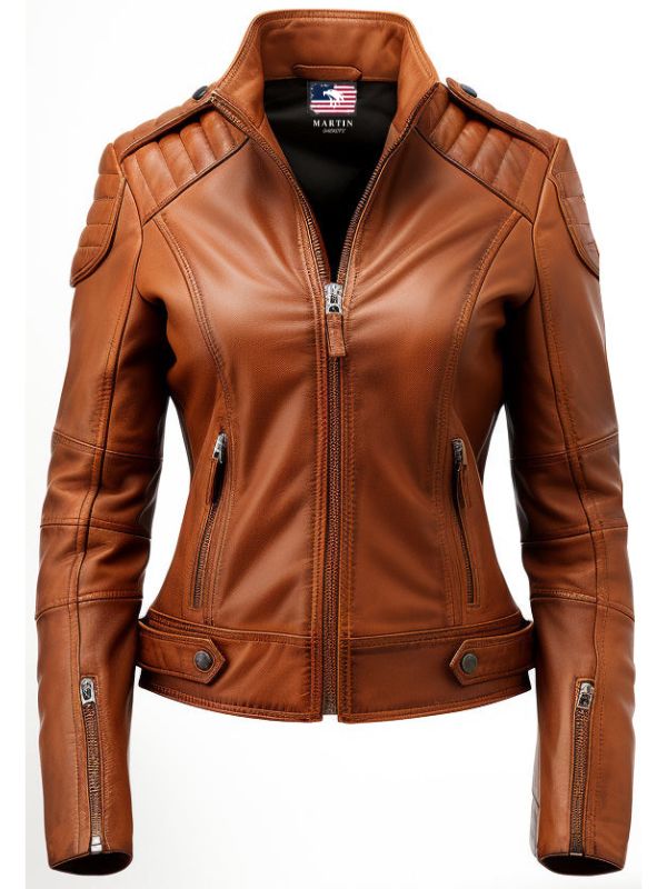 Brown Leather Jacket for Women – Designer Leather Jacket