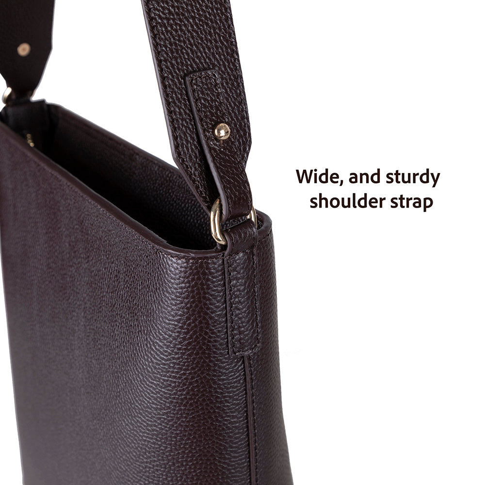 Elena Women’s Leather Tote Bag – Genuine Leather Shoulder Bag for Everyday Function | Minimal & Handcrafted